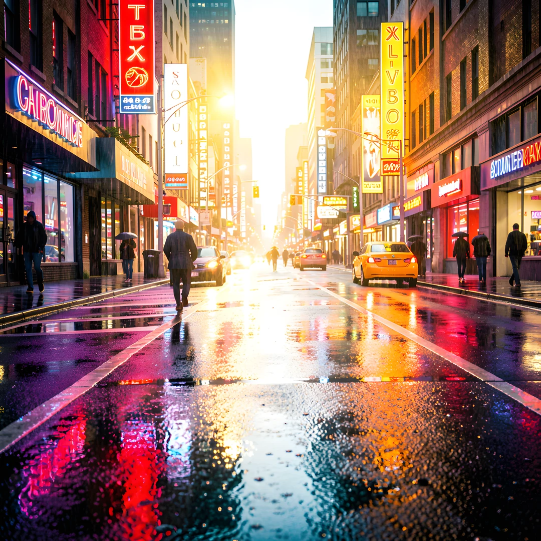Neon City Night