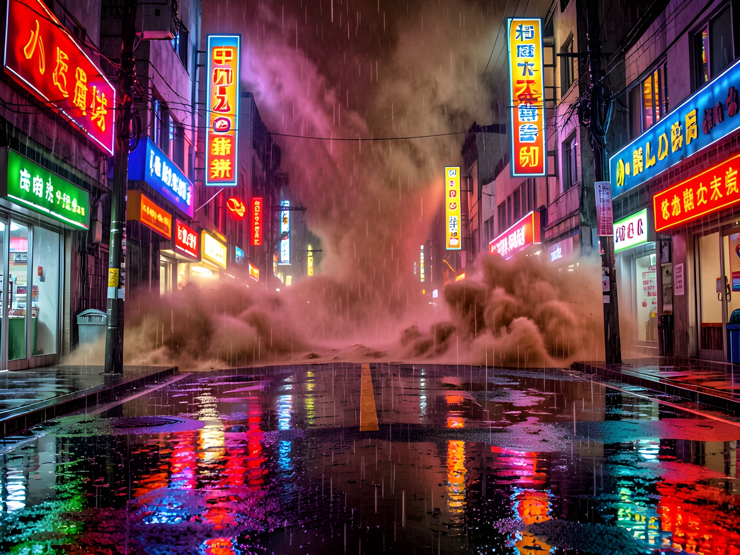 Neon City Night