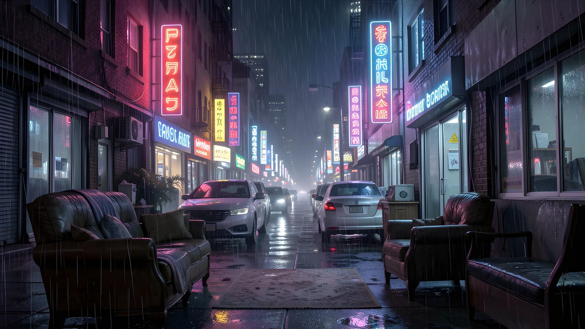 Rainy City Streets