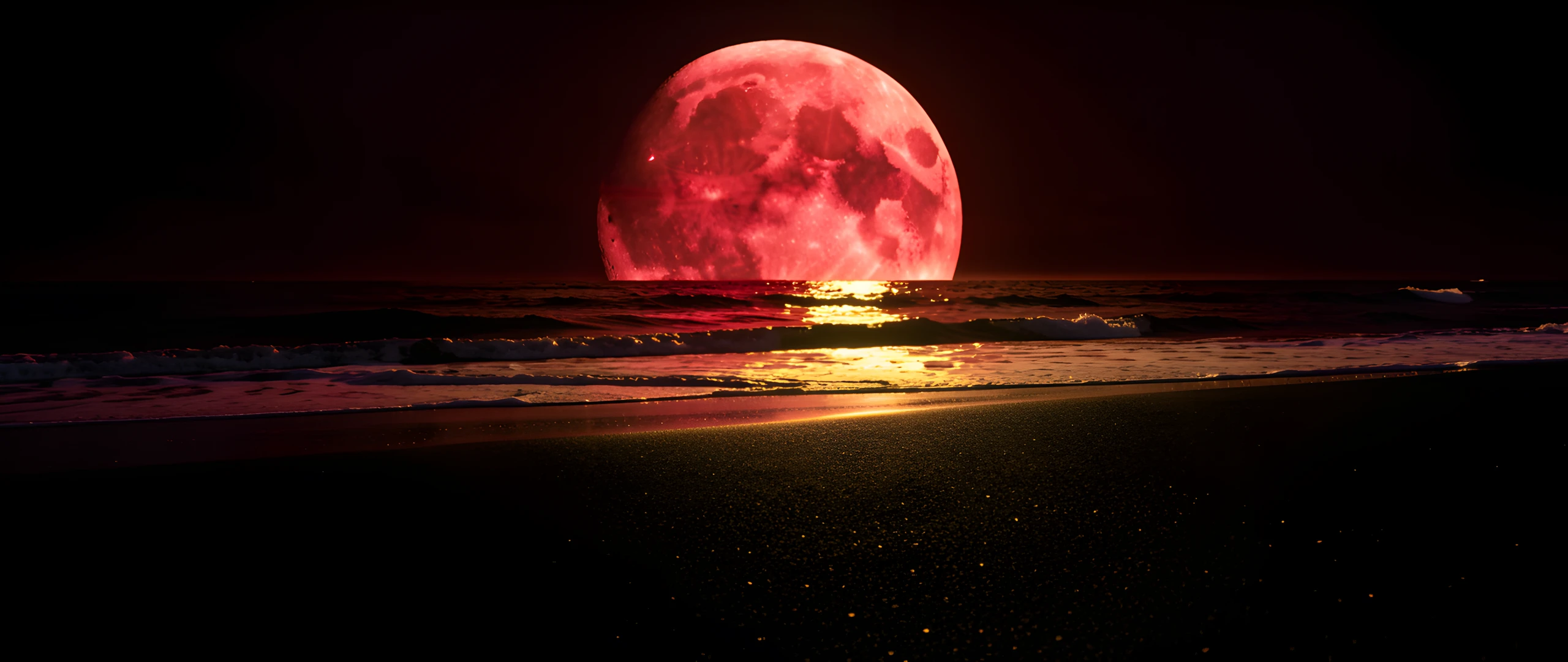 Moonlit Beach Scene