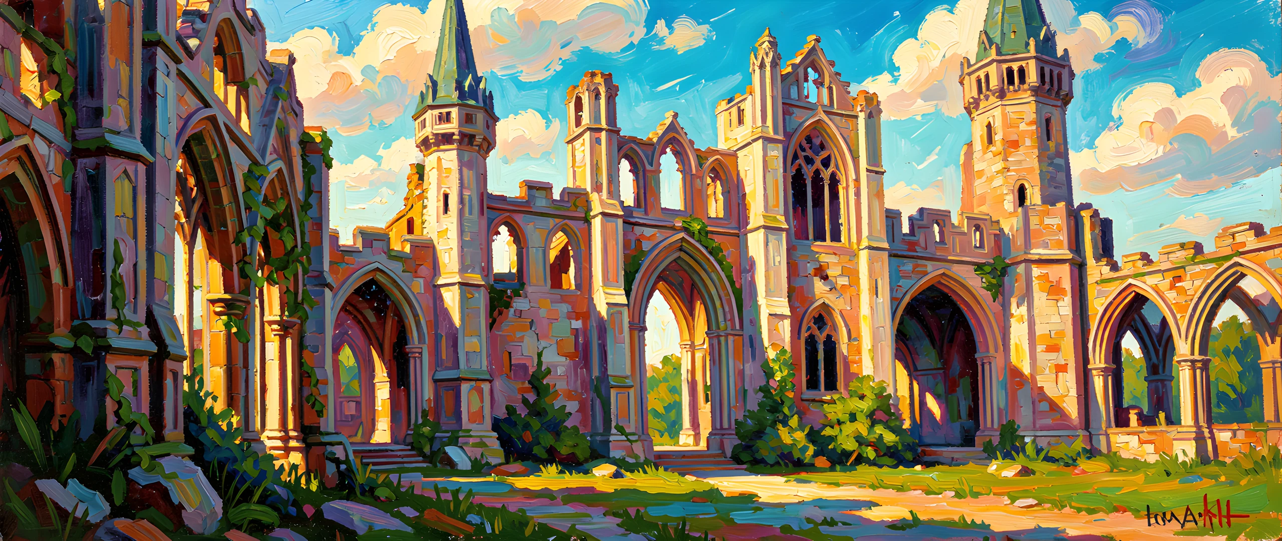 Gothic Castle Walls