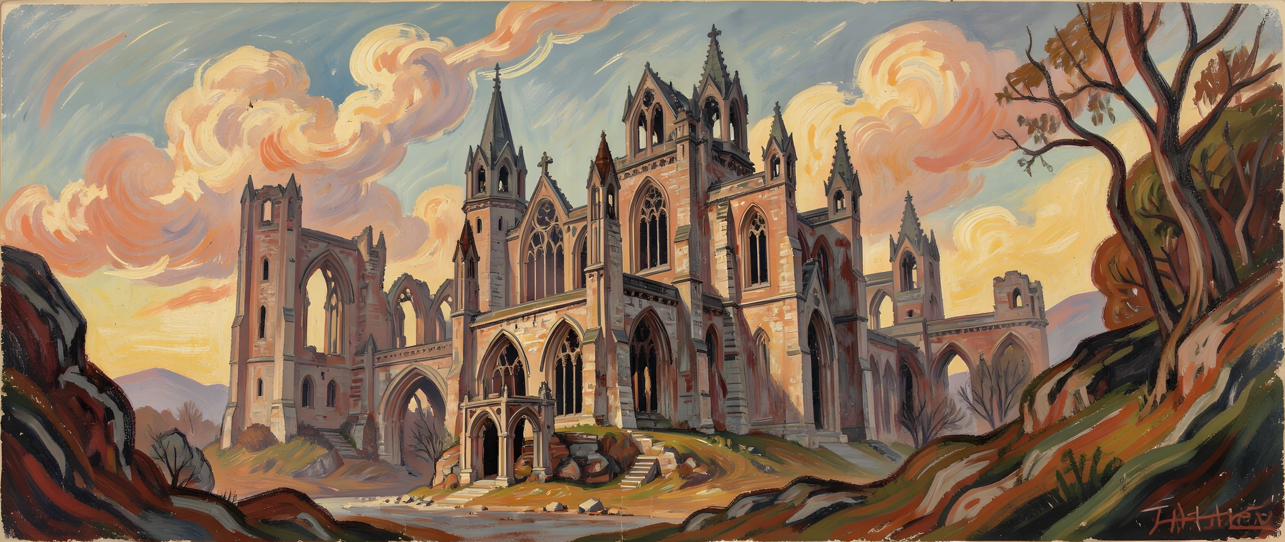 Gothic Castle Walls