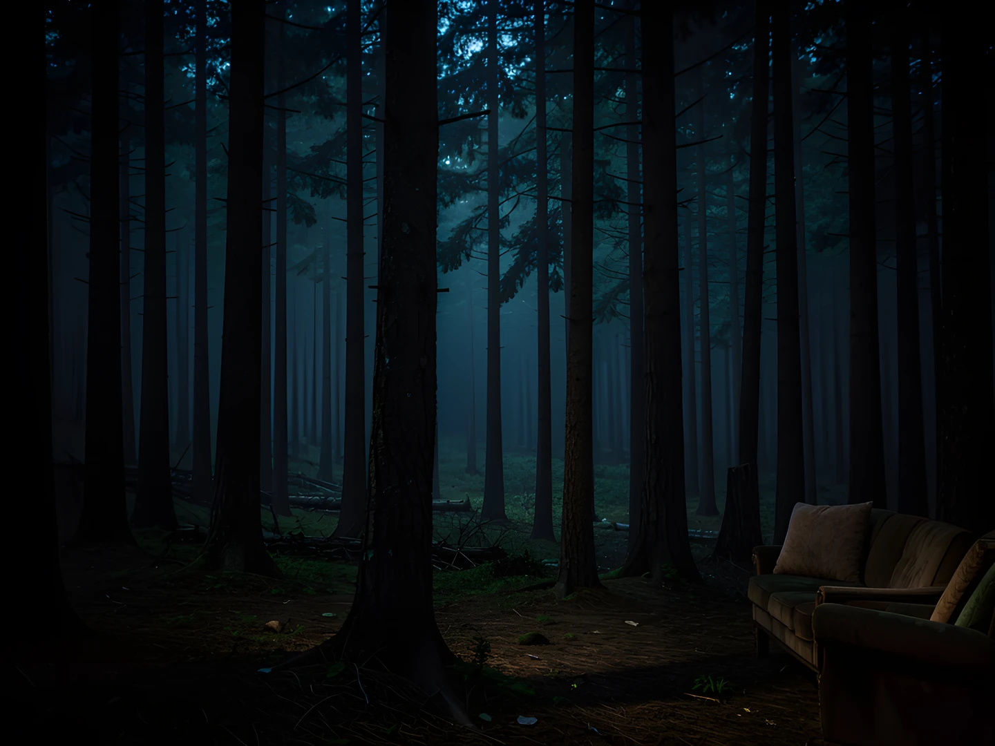 Midnight Tree Shadows