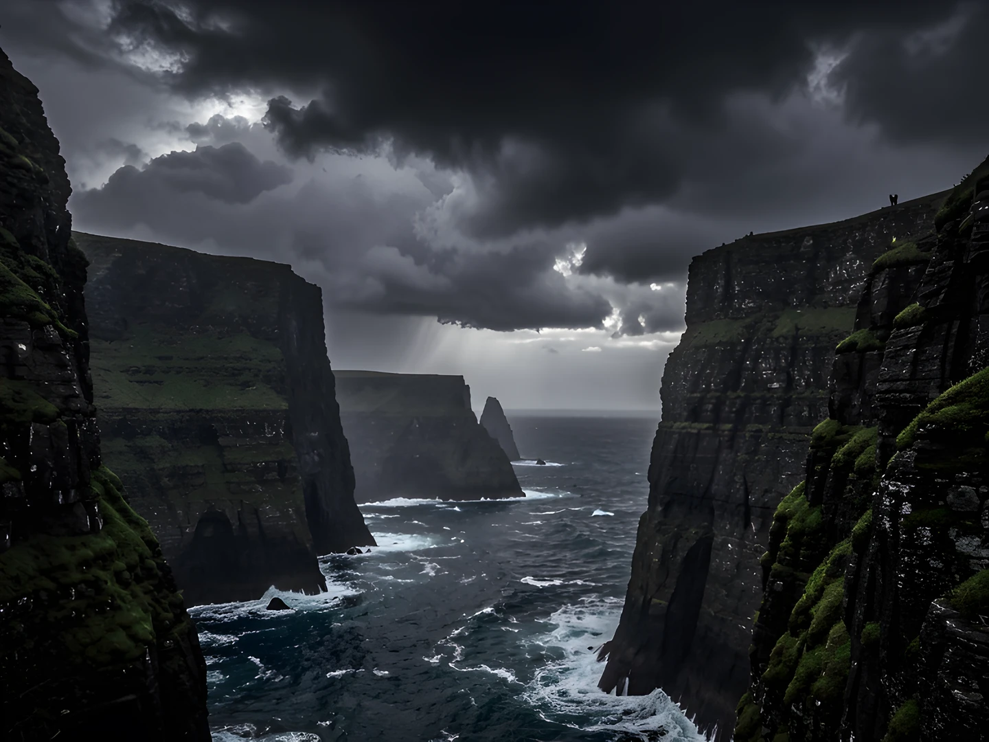 Stormy Cliff Face