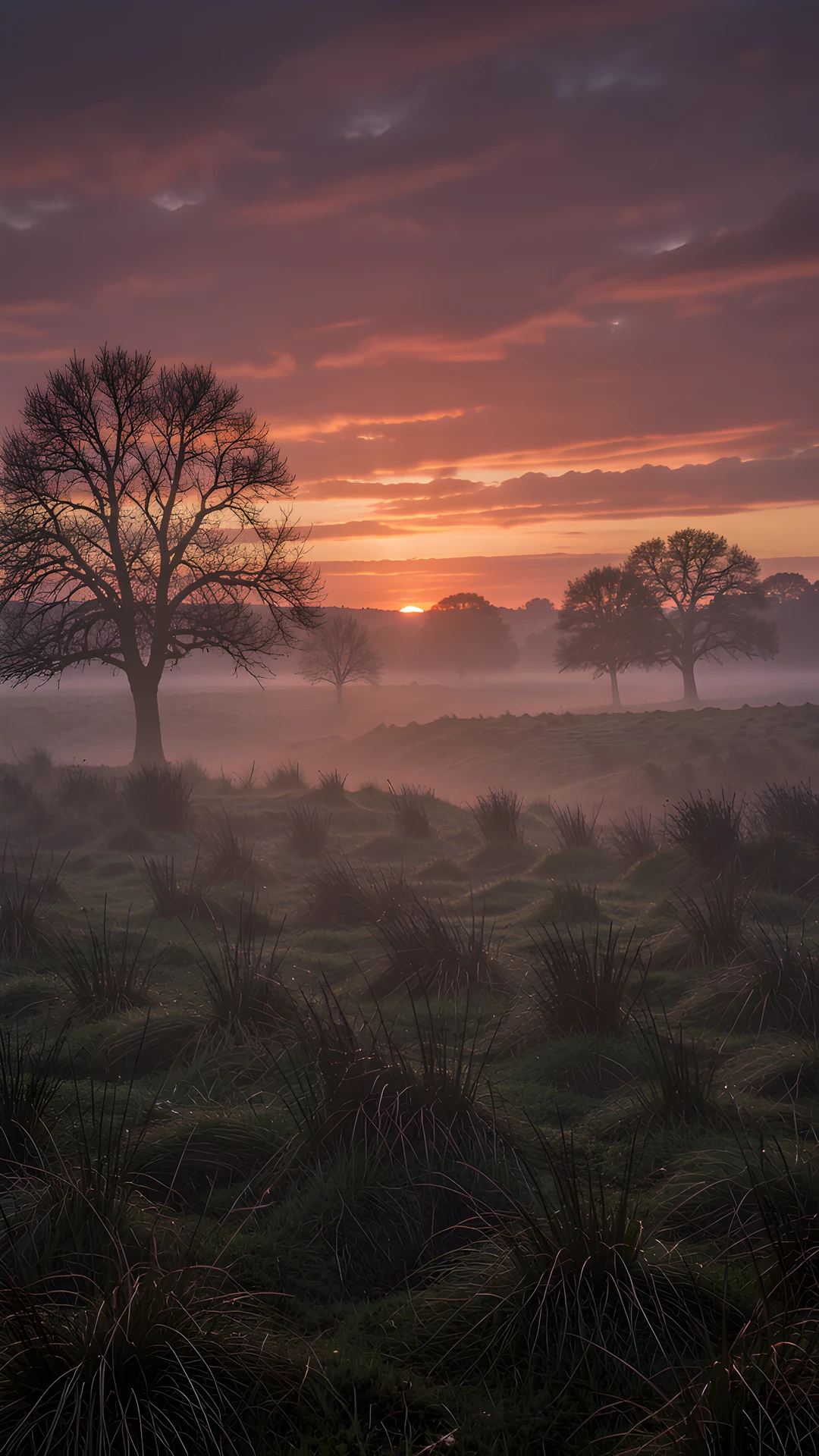 Misty Dark Landscape