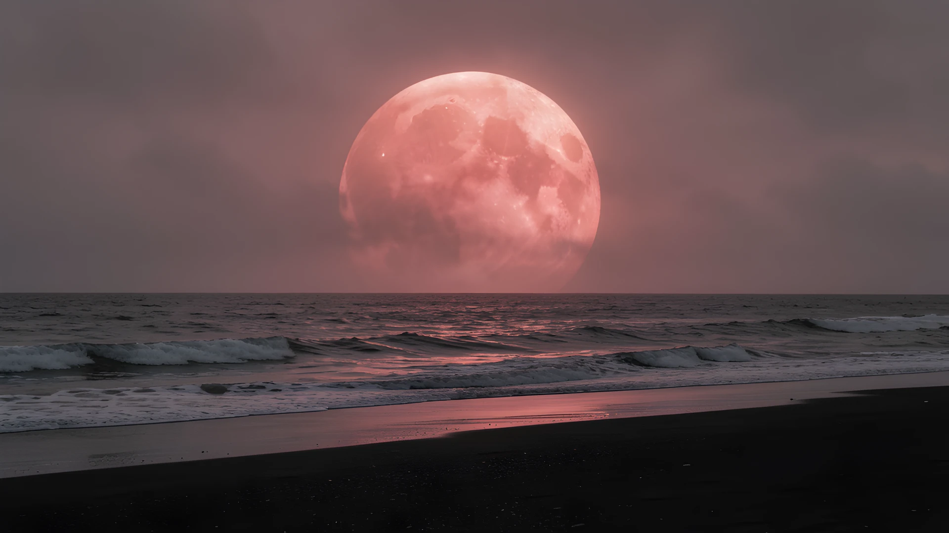 Moonlit Beach Scene