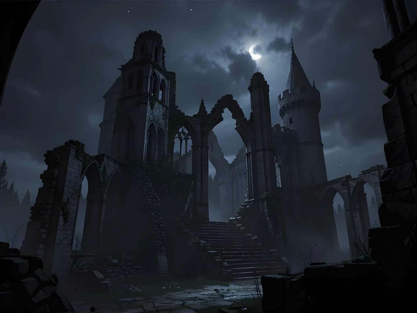 Midnight Castle Ruins