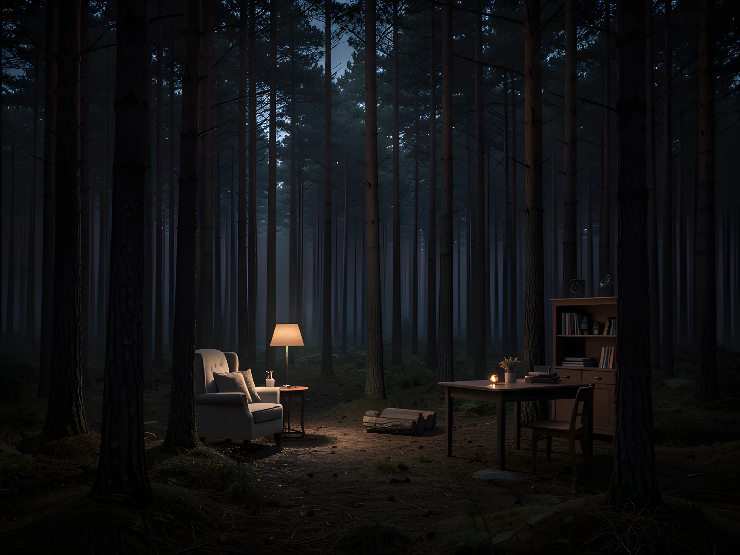 Dark Forest Night
