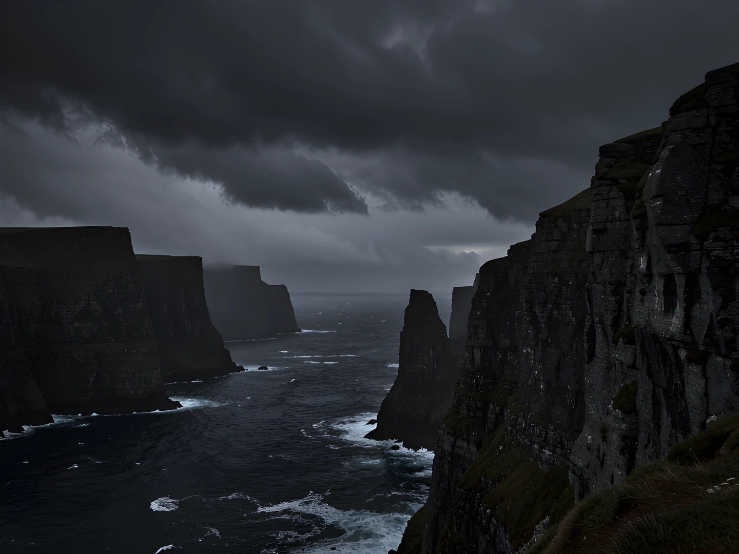 Stormy Cliff Edge