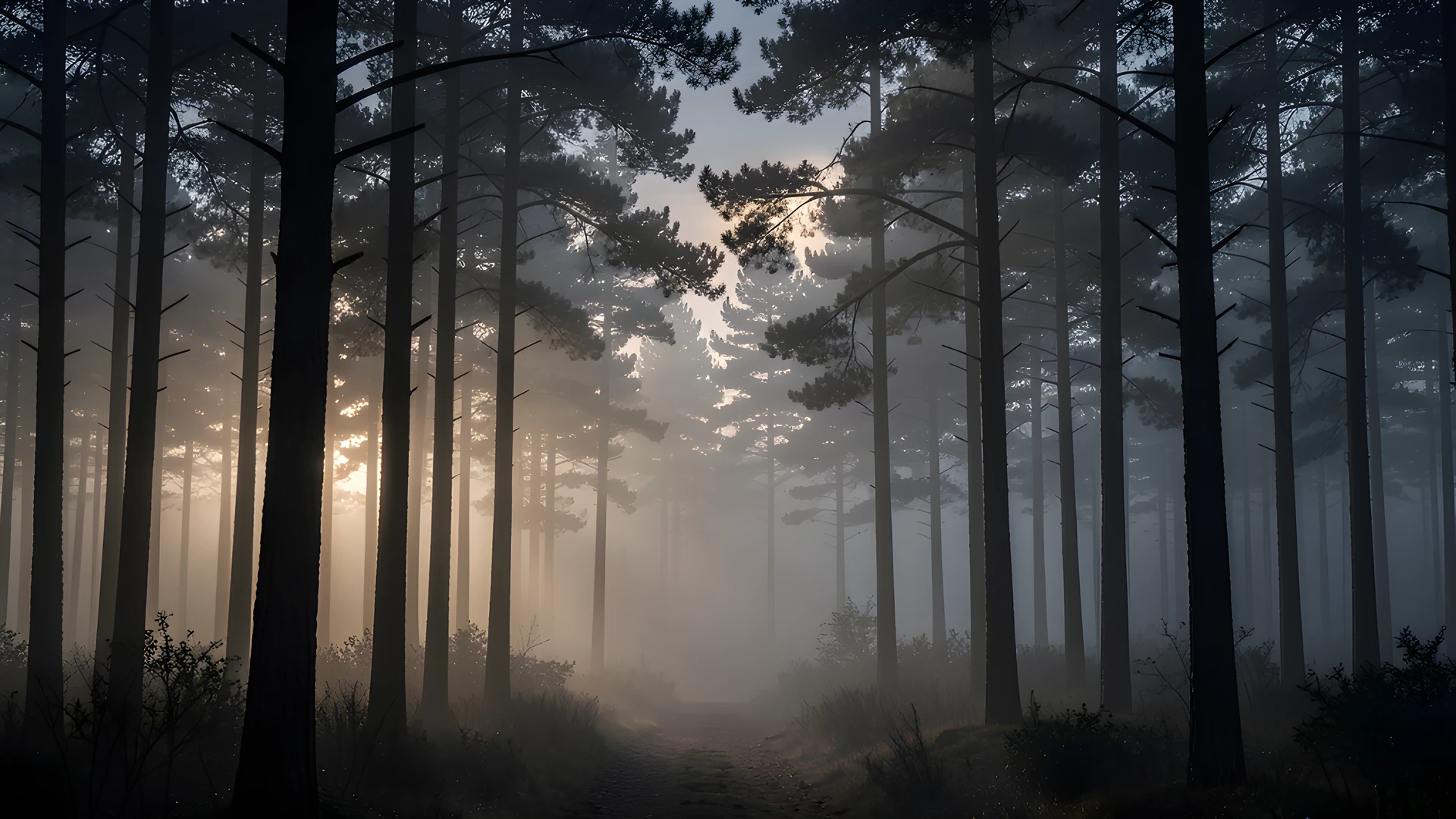 Misty Forest Dawn
