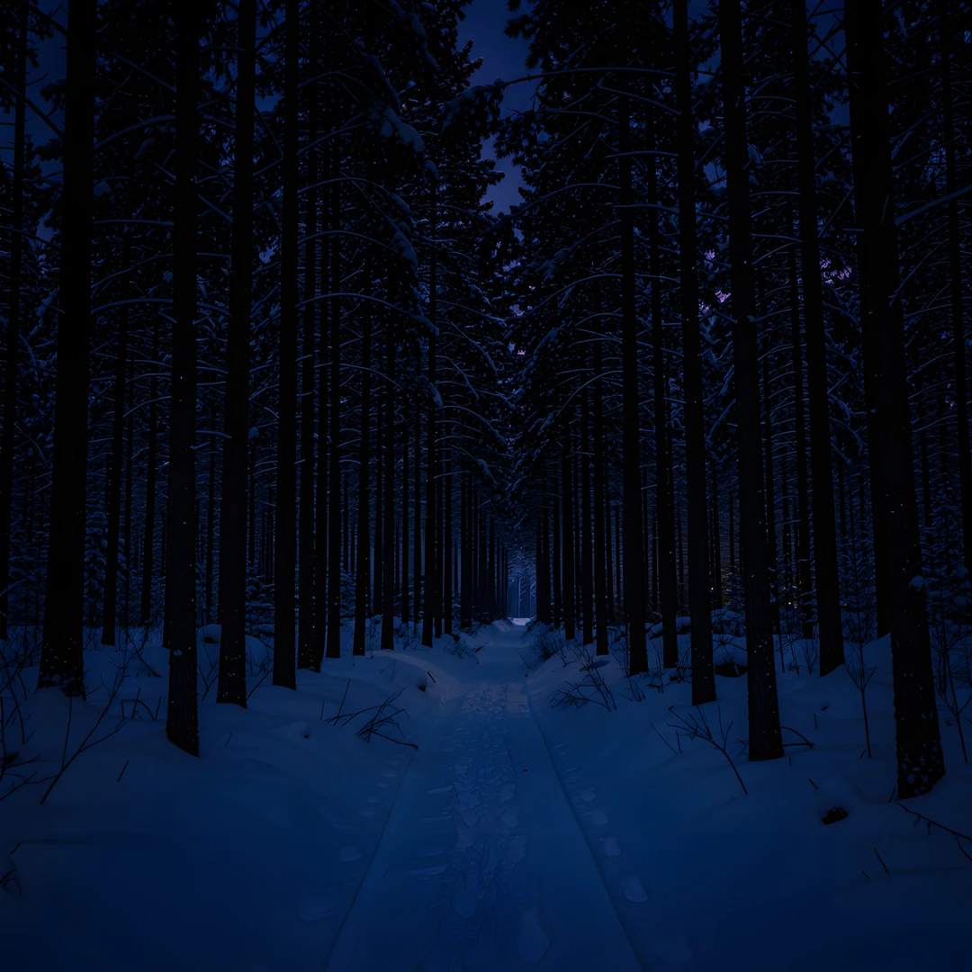 Frozen Dark Woods
