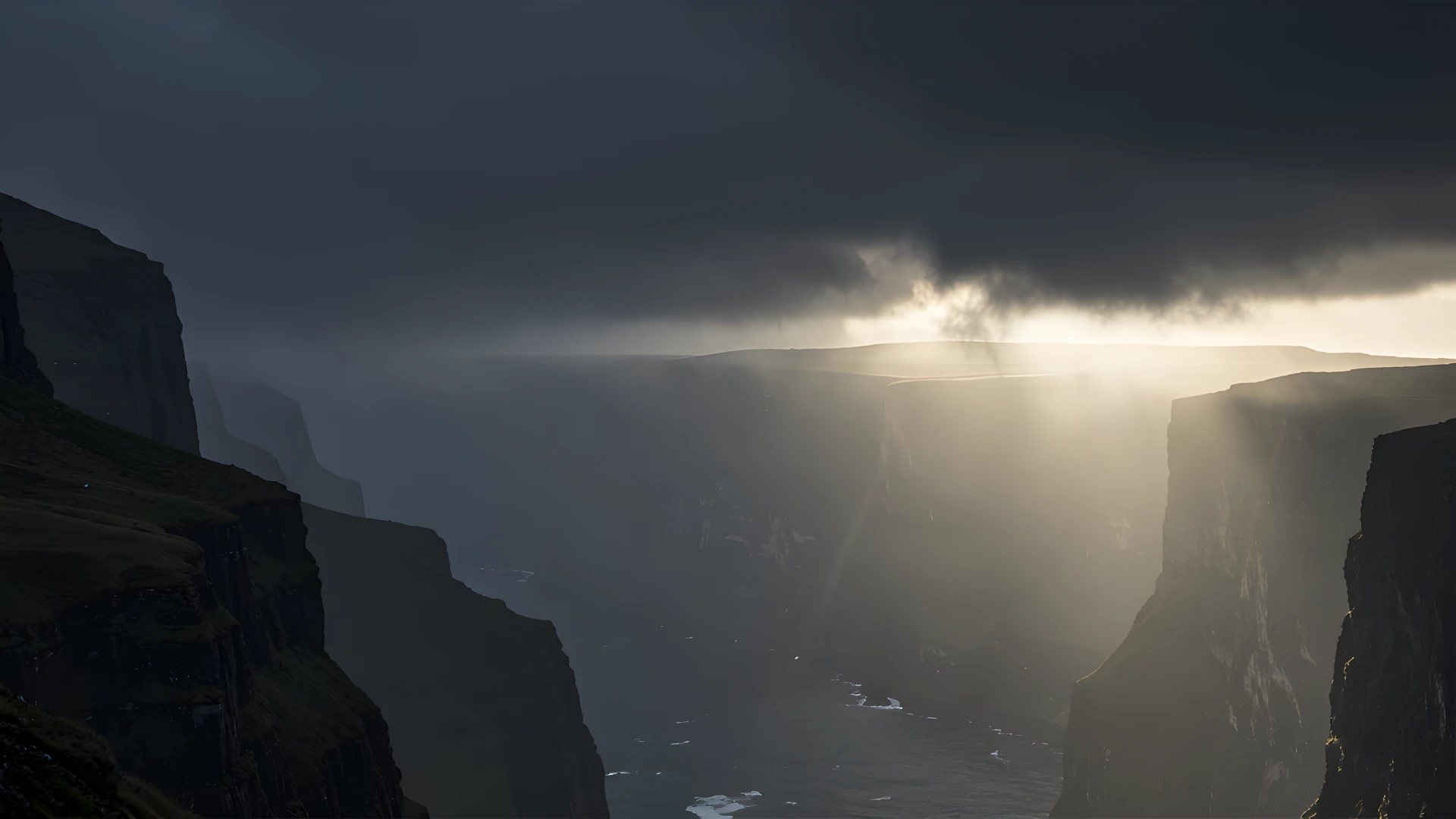 Stormy Cliff Coast
