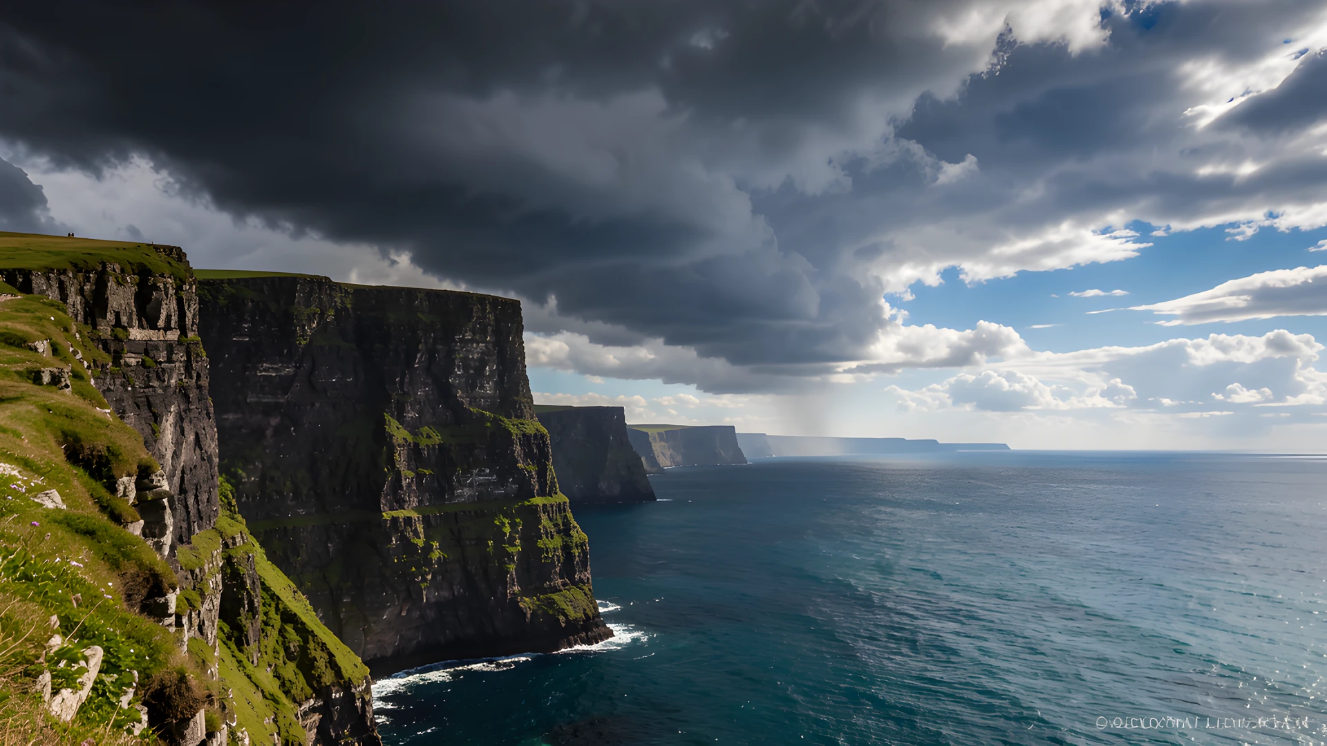 Stormy Ocean Cliffs