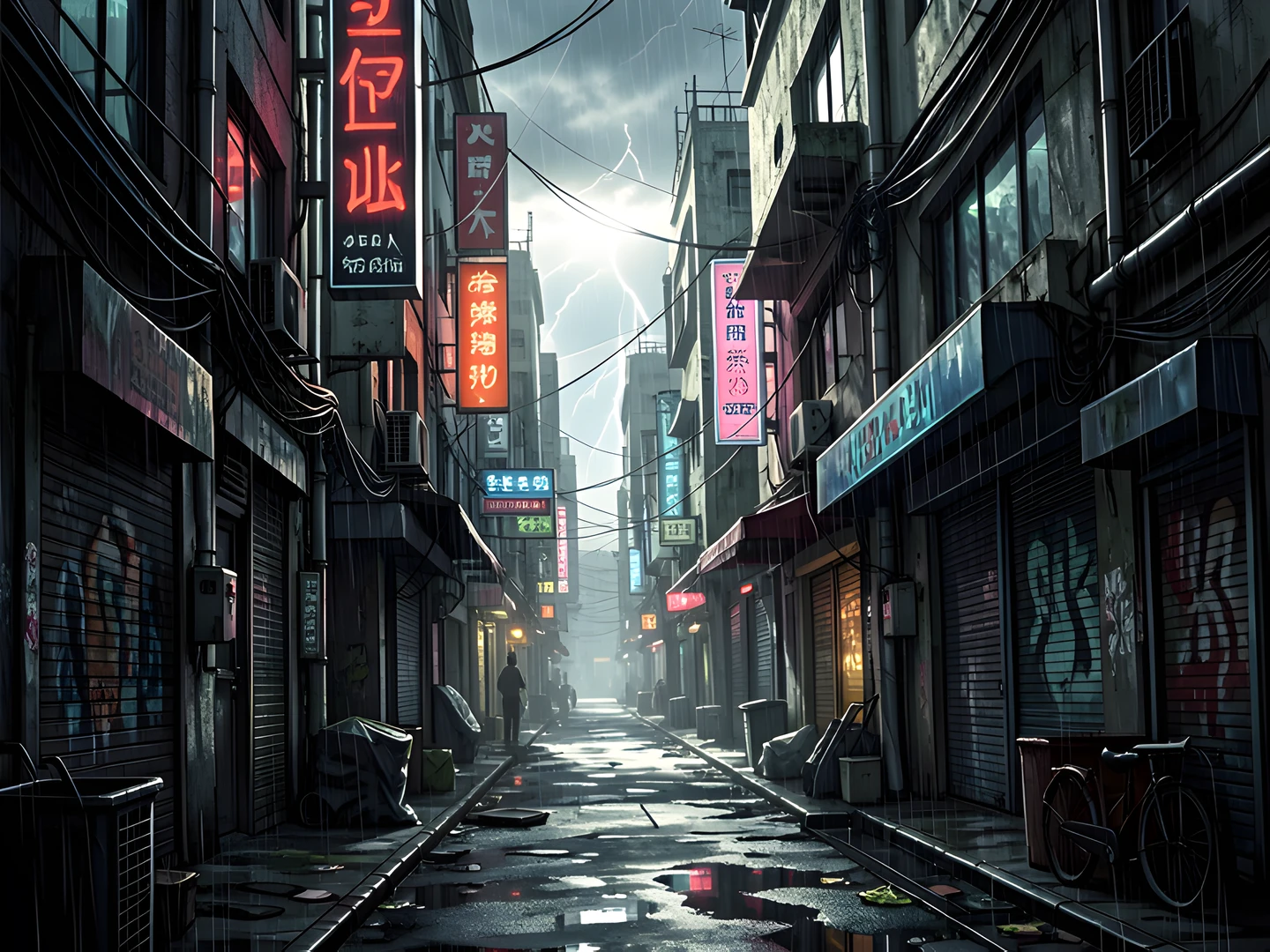 Noon Alley Darkness