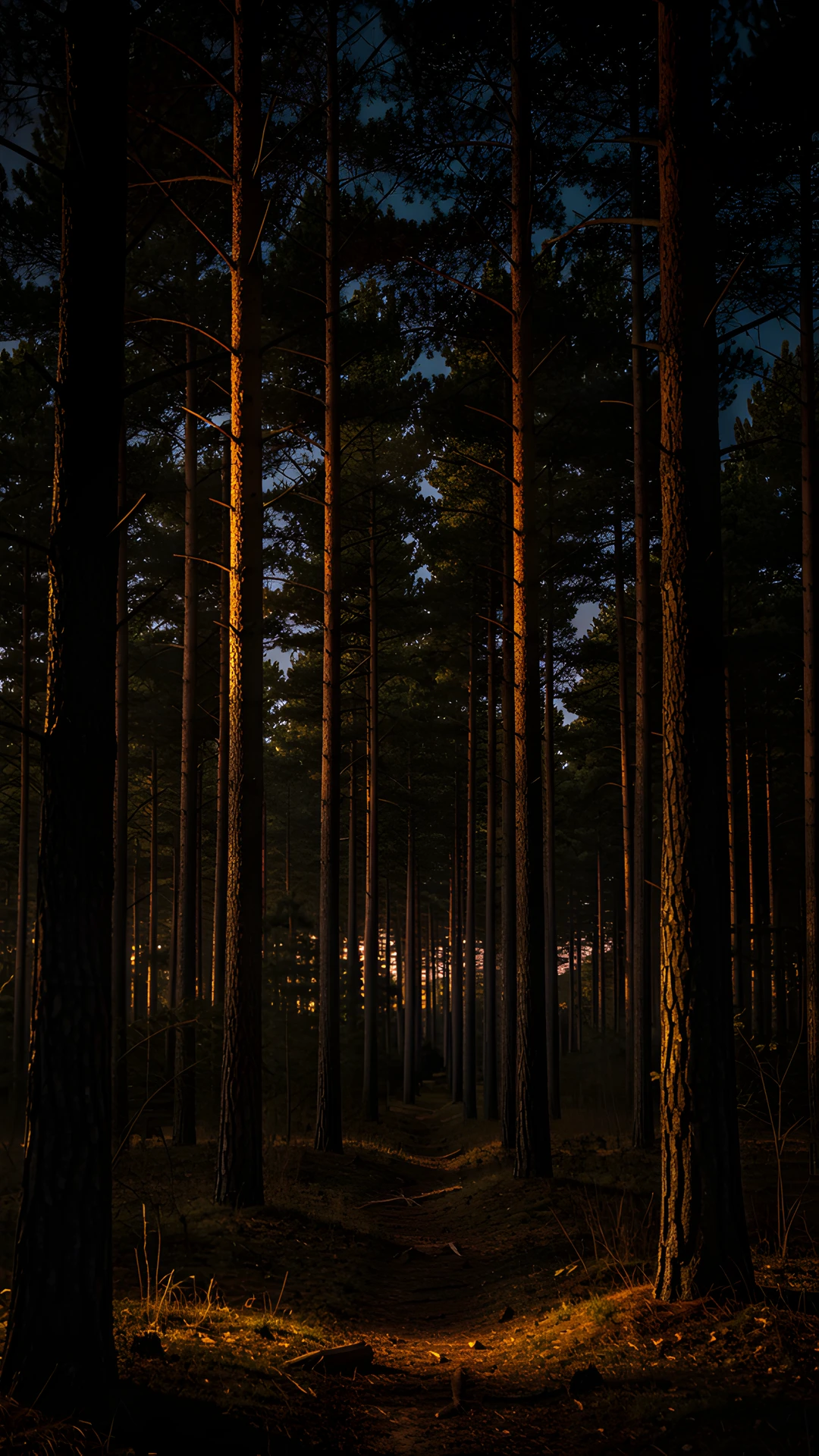 Golden Forest Night