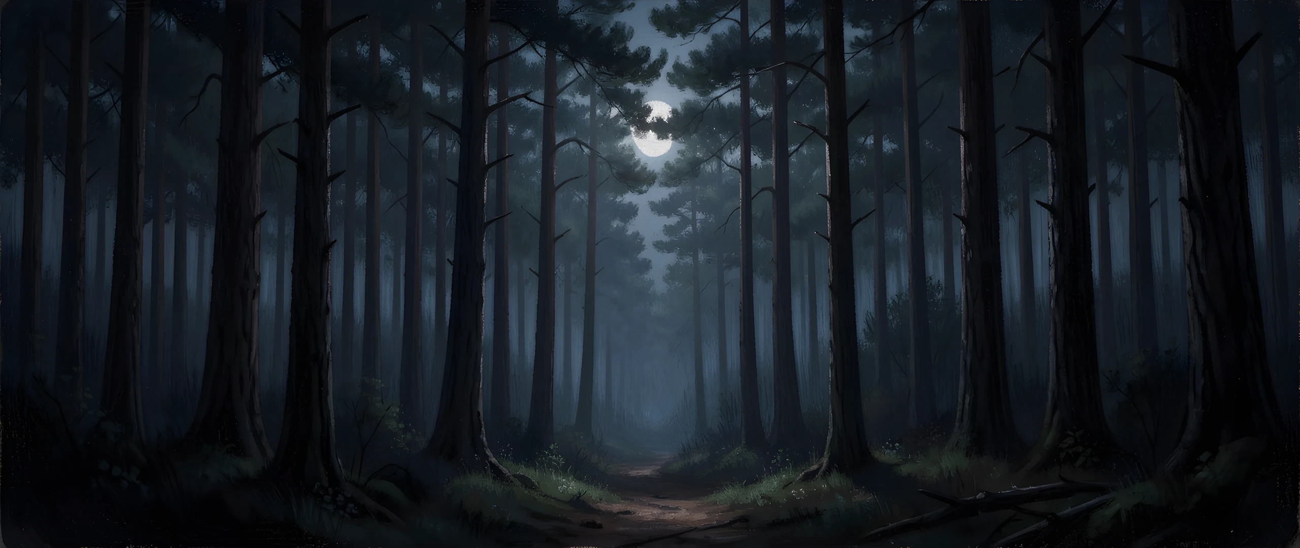 Misty Pine Shadows