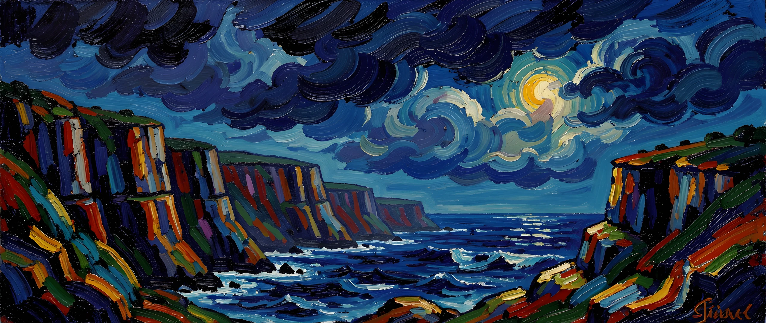 Impressionist Storm Night