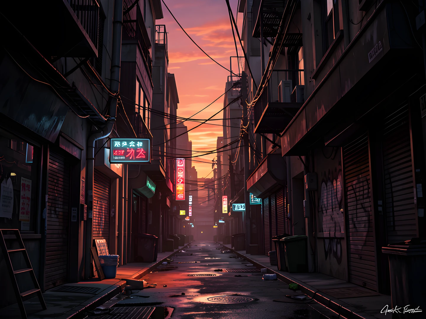 Dark Urban Alley