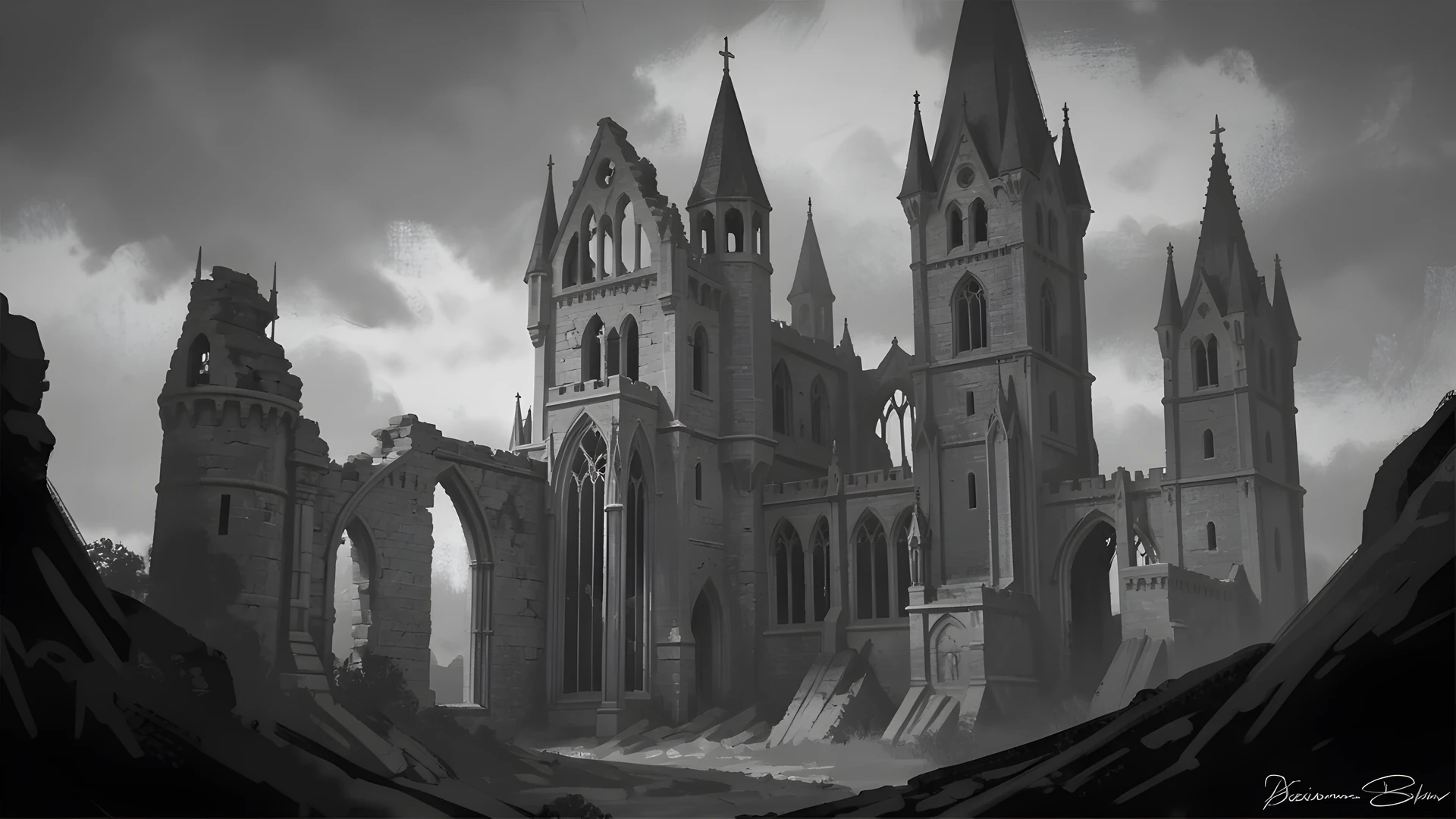 Gothic Ruin Shadows