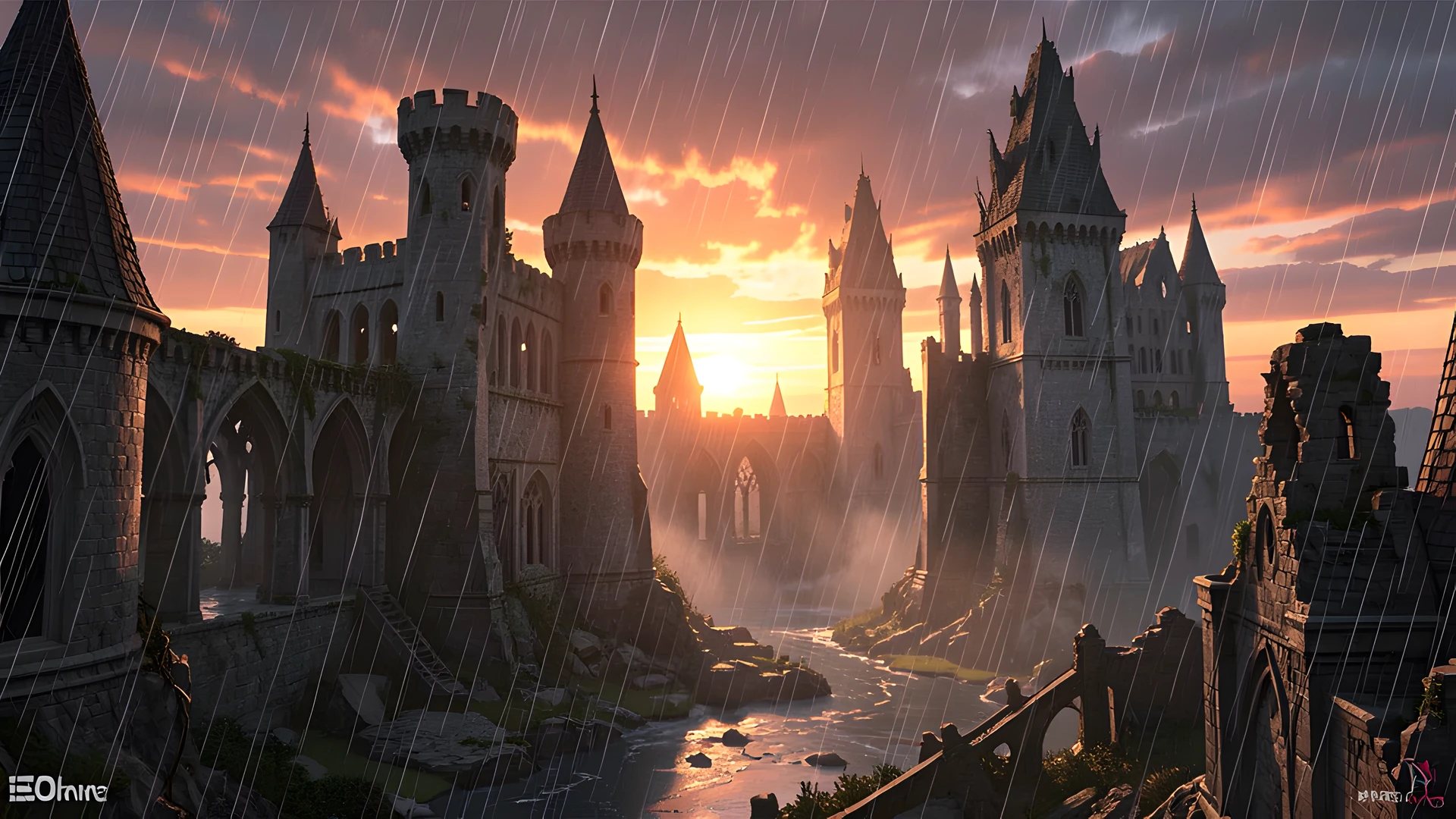 Gothic Castle Dawn