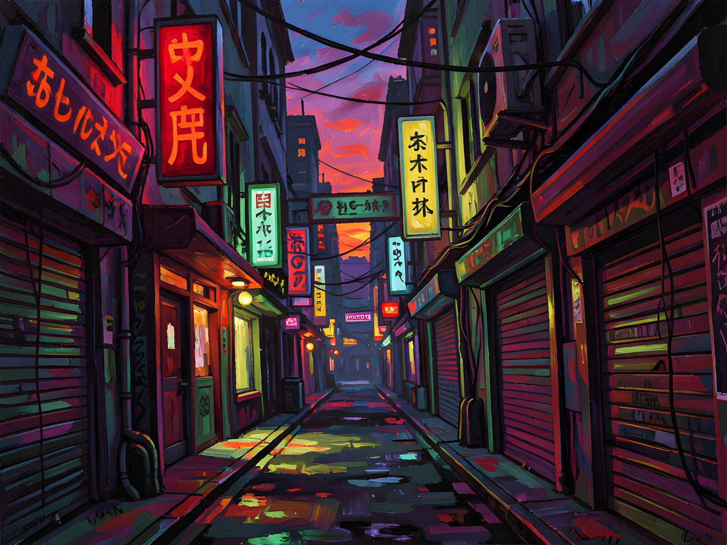 Impressionist City Night