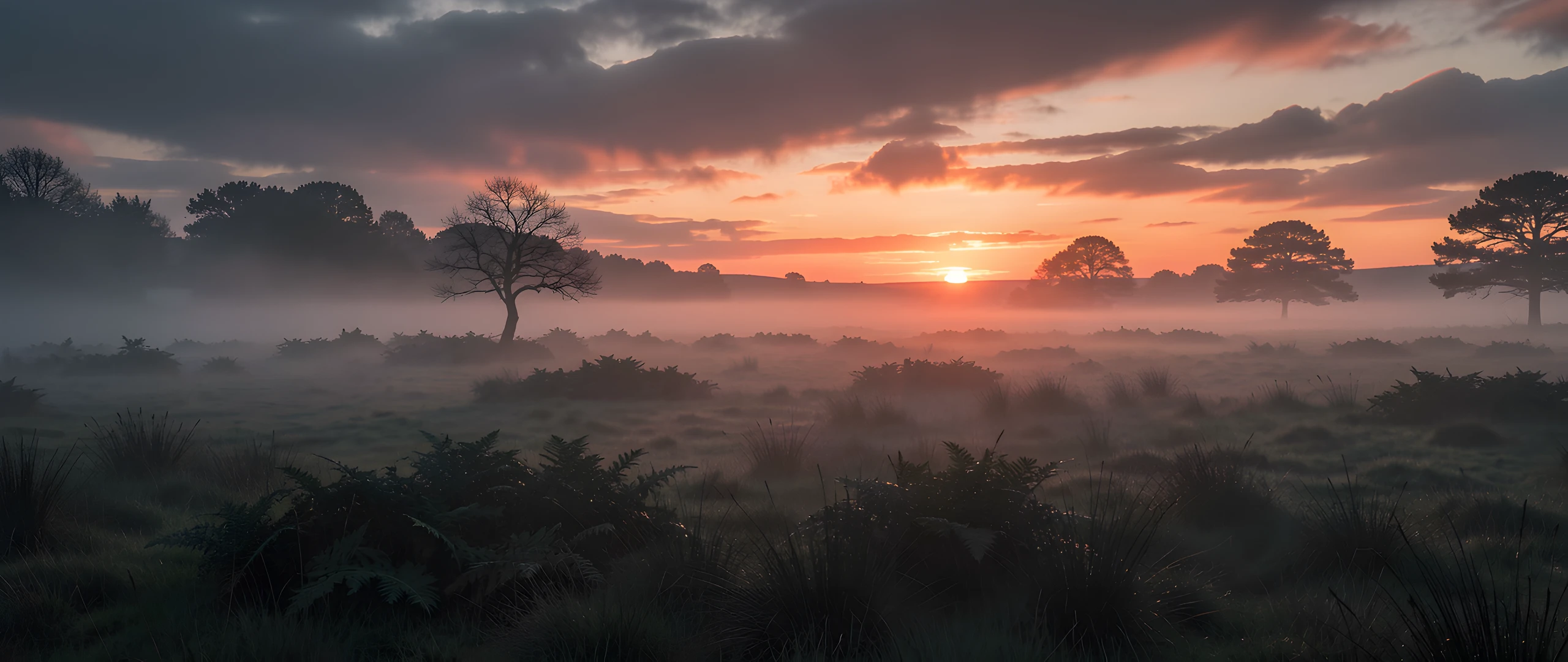 Misty Dawn Landscape
