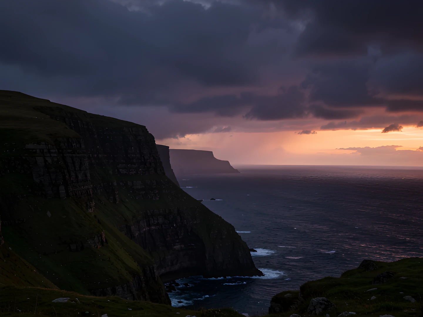 Stormy Cliff Dawn