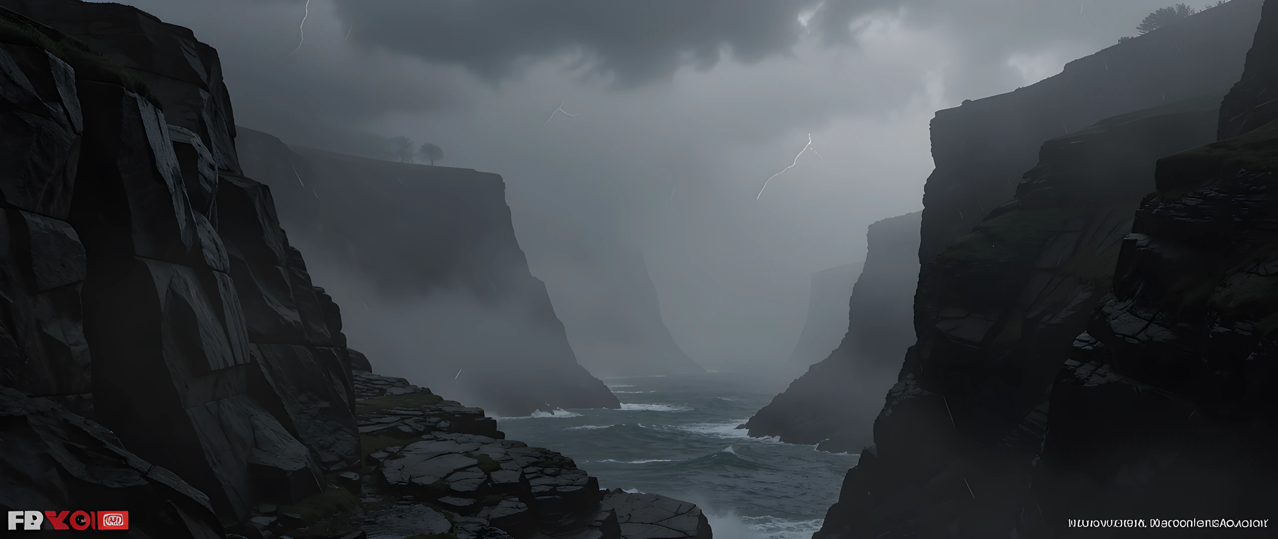 Stormy Cliff Shadows
