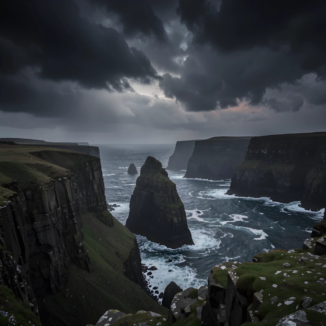 Dark Stormy Cliffs