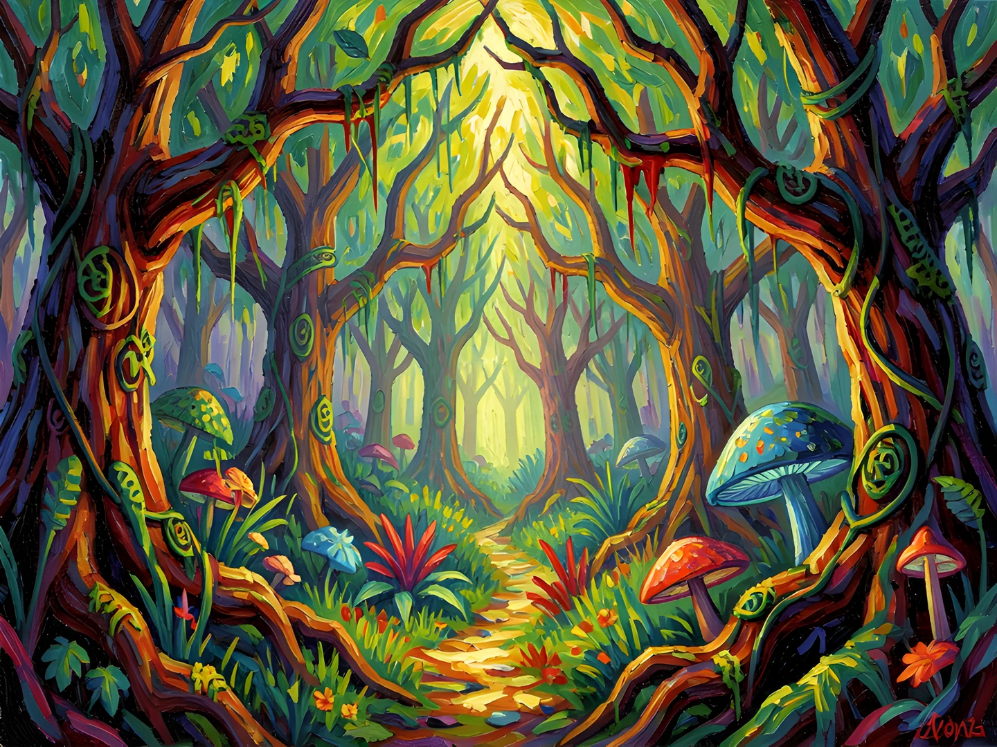 Impressionist Forest Dreams