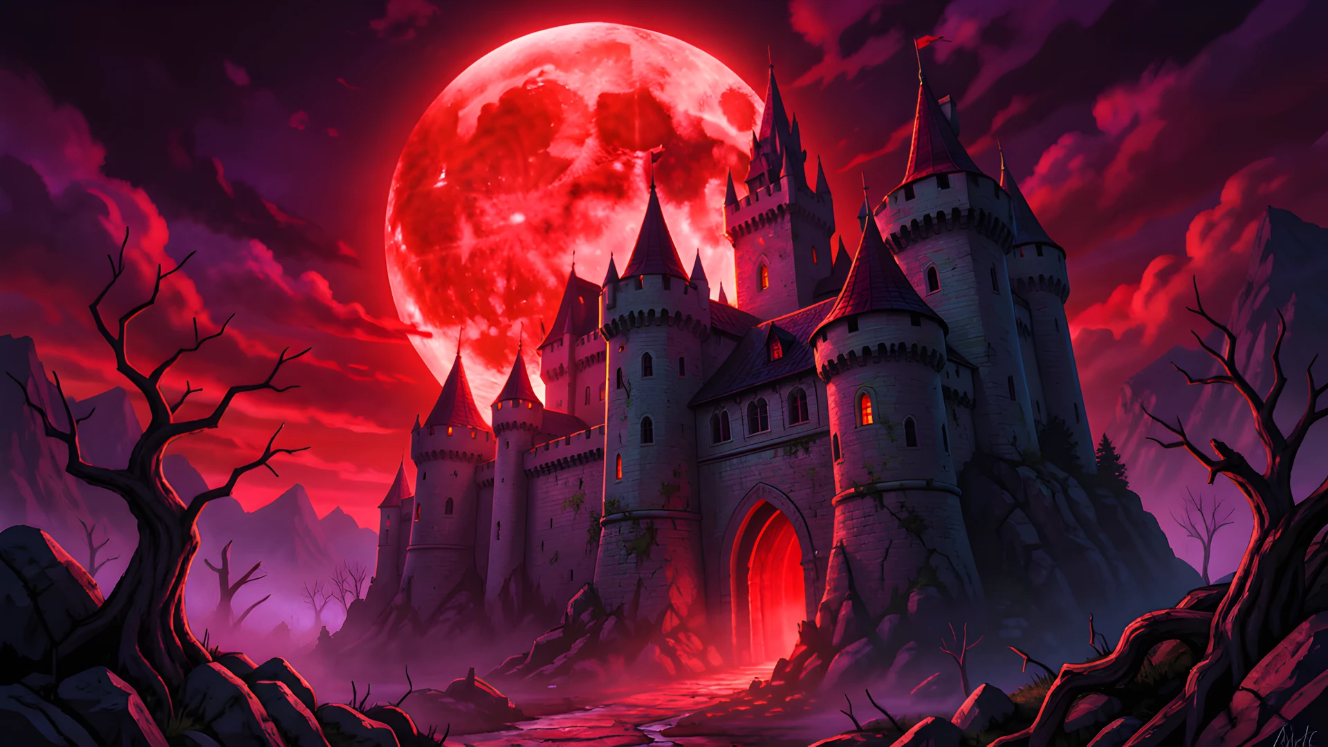 Midnight Gothic Mansion