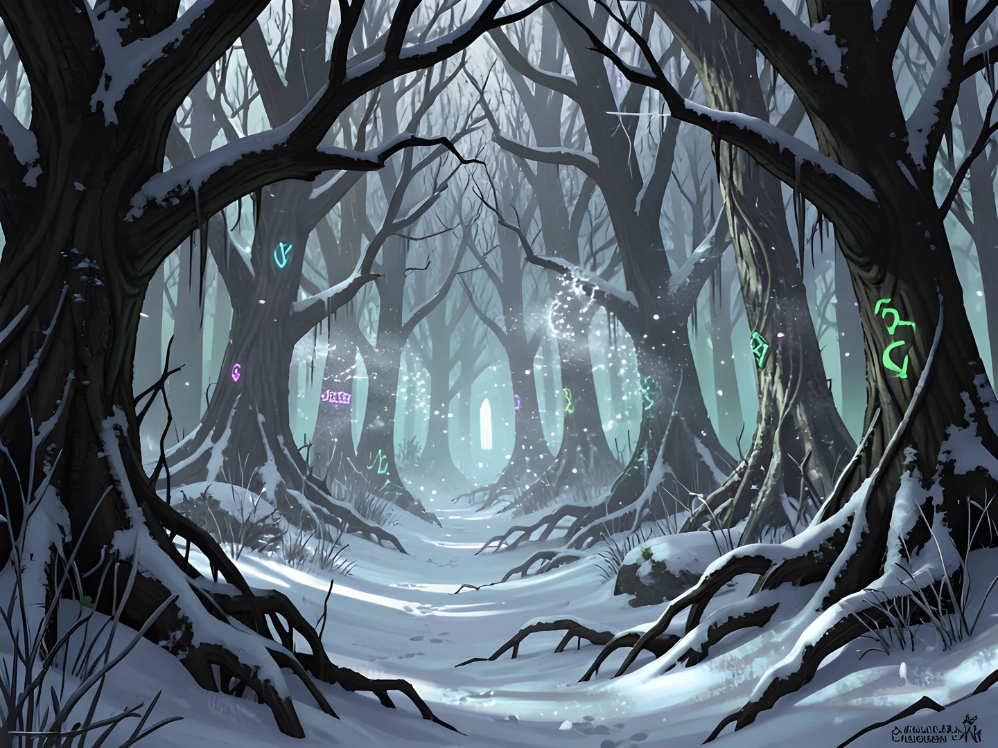 Frozen Mythic Woods