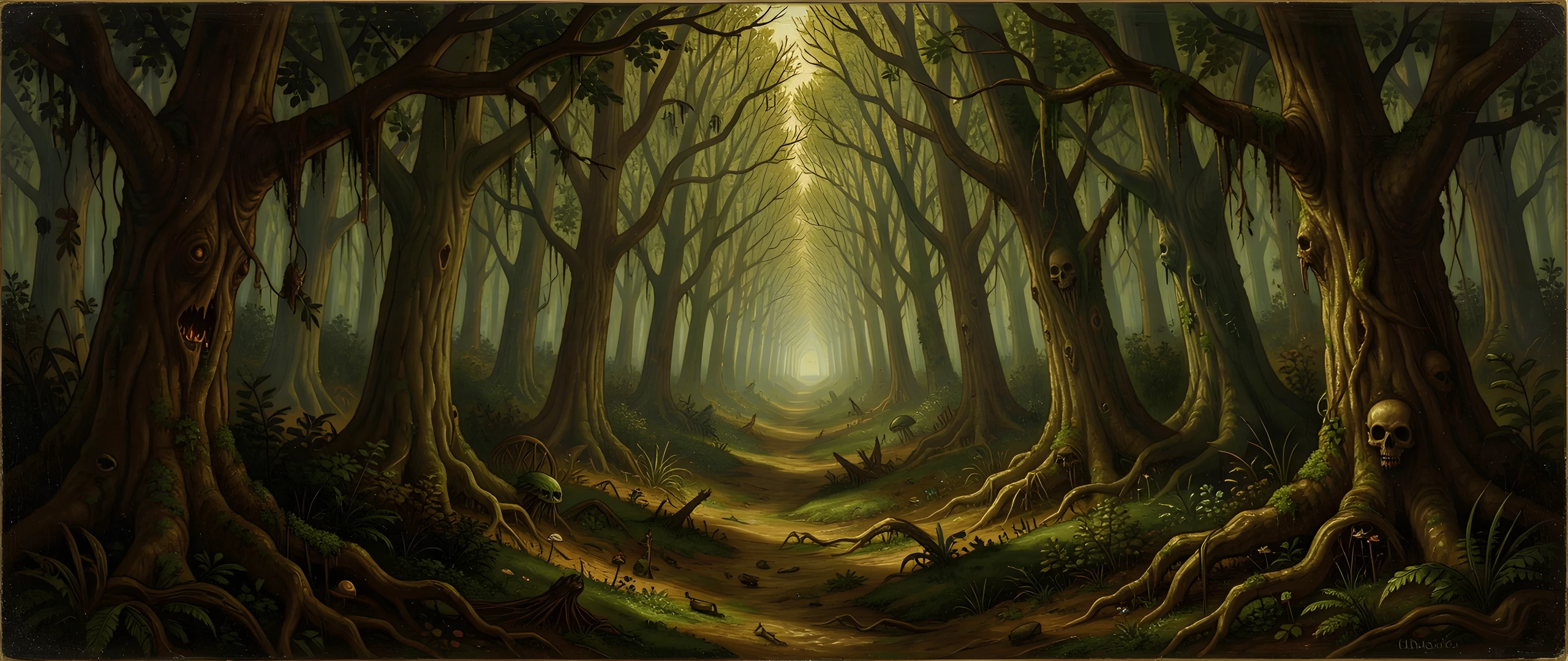 Dark Mysterious Forest