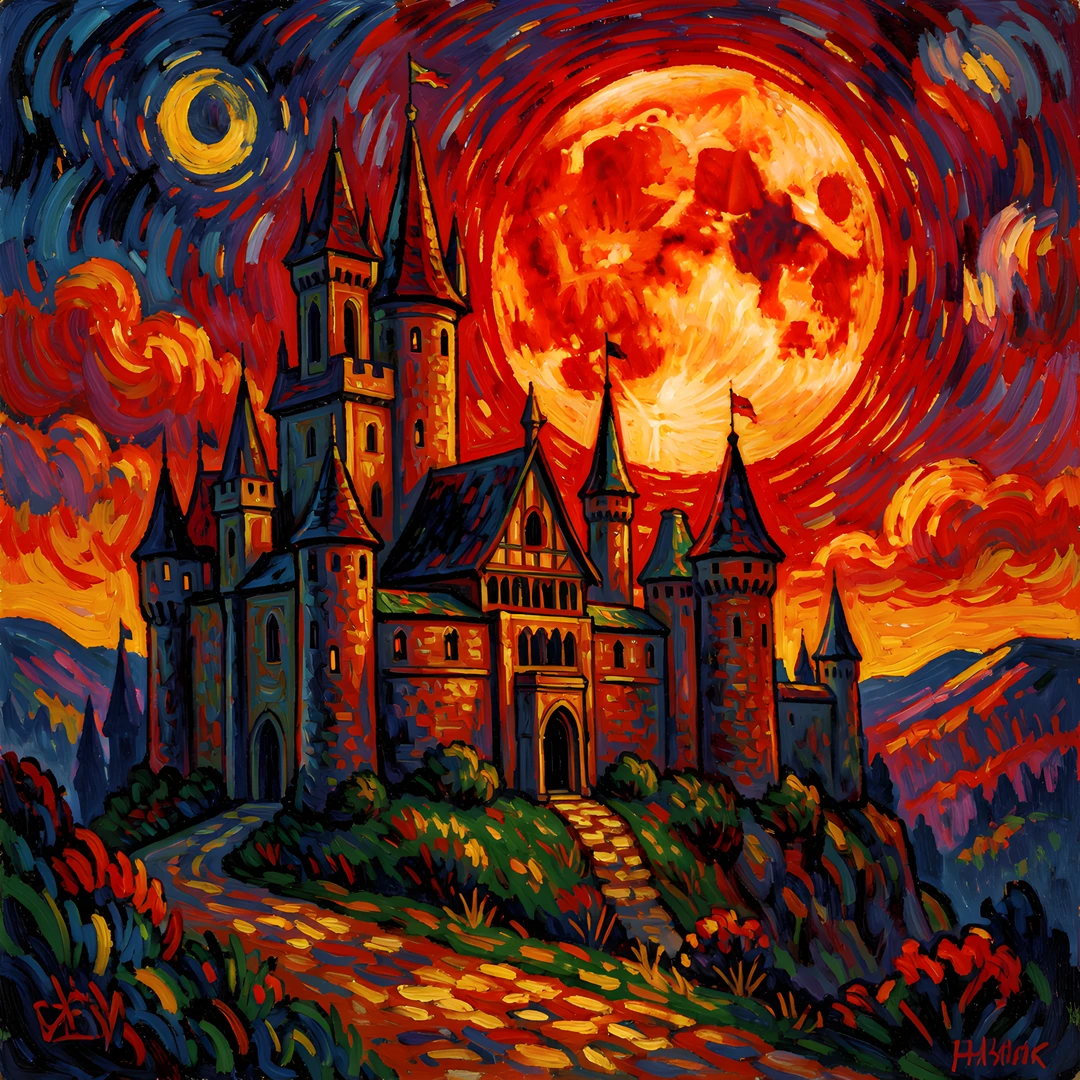 Golden Moonlit Castle