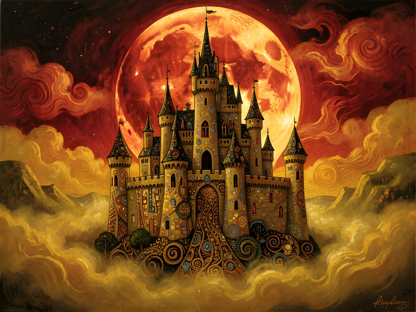 Golden Klimt Castle