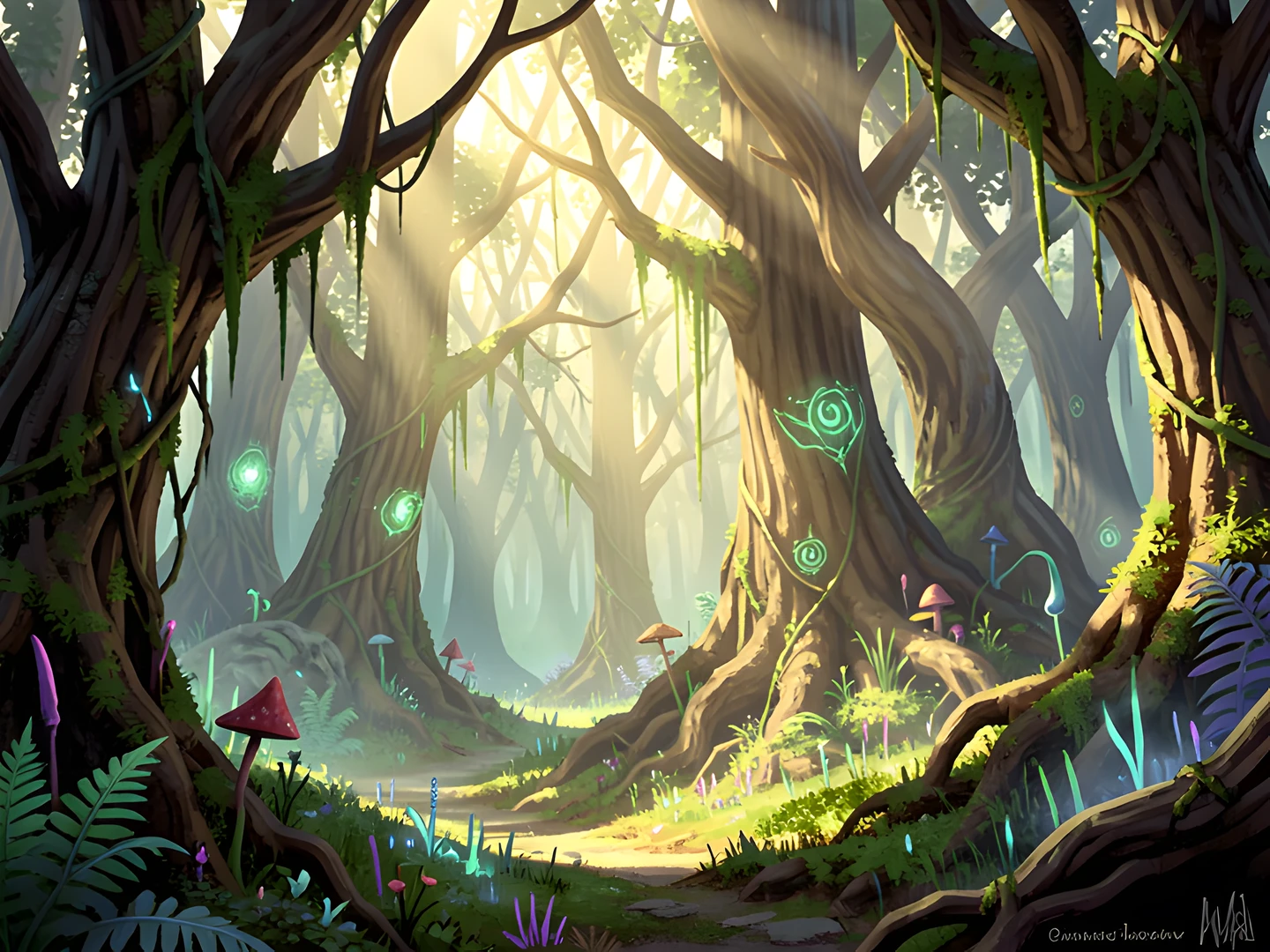 Moonlit Enchanted Glade