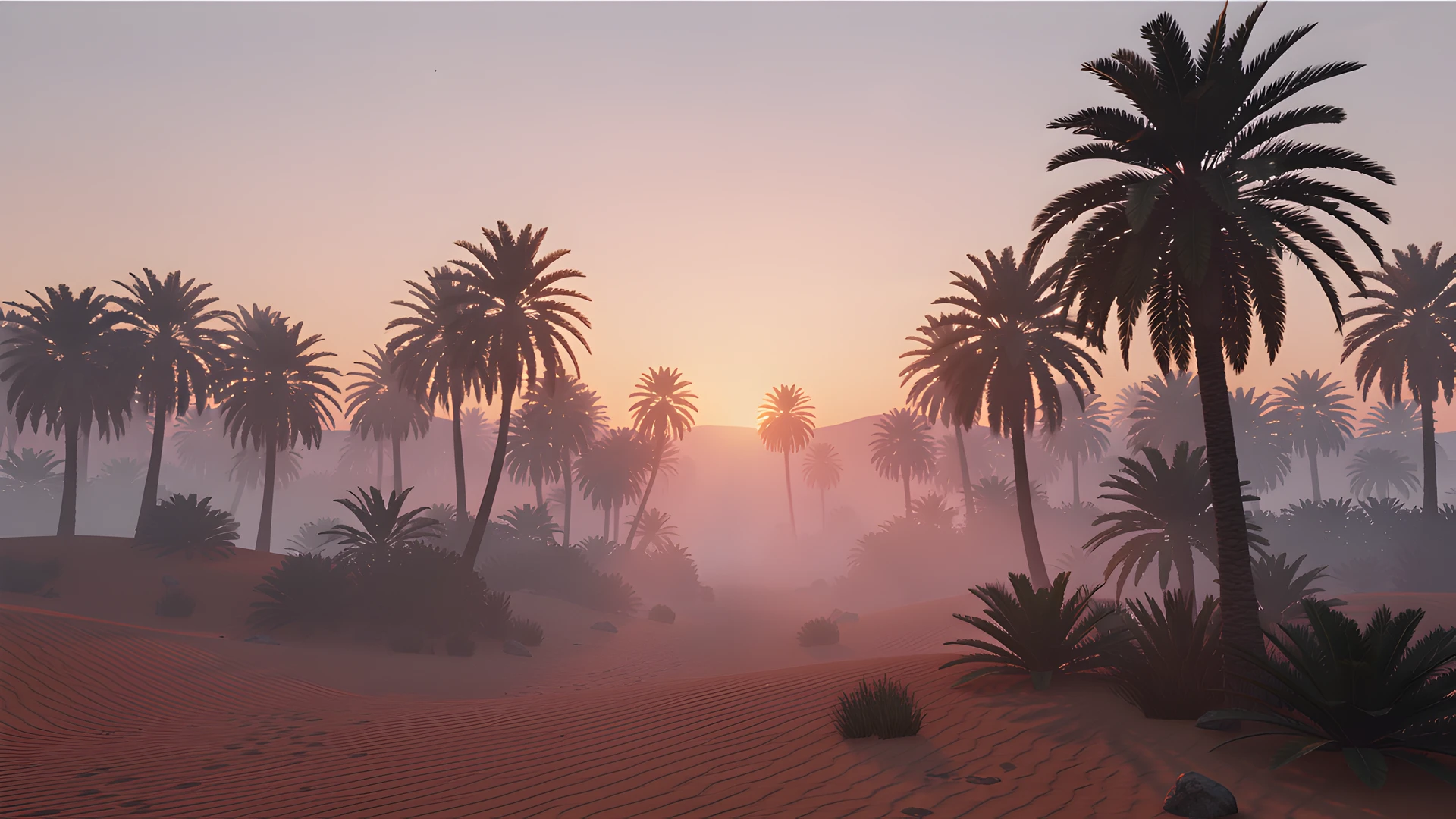 Desert Sunset Oasis