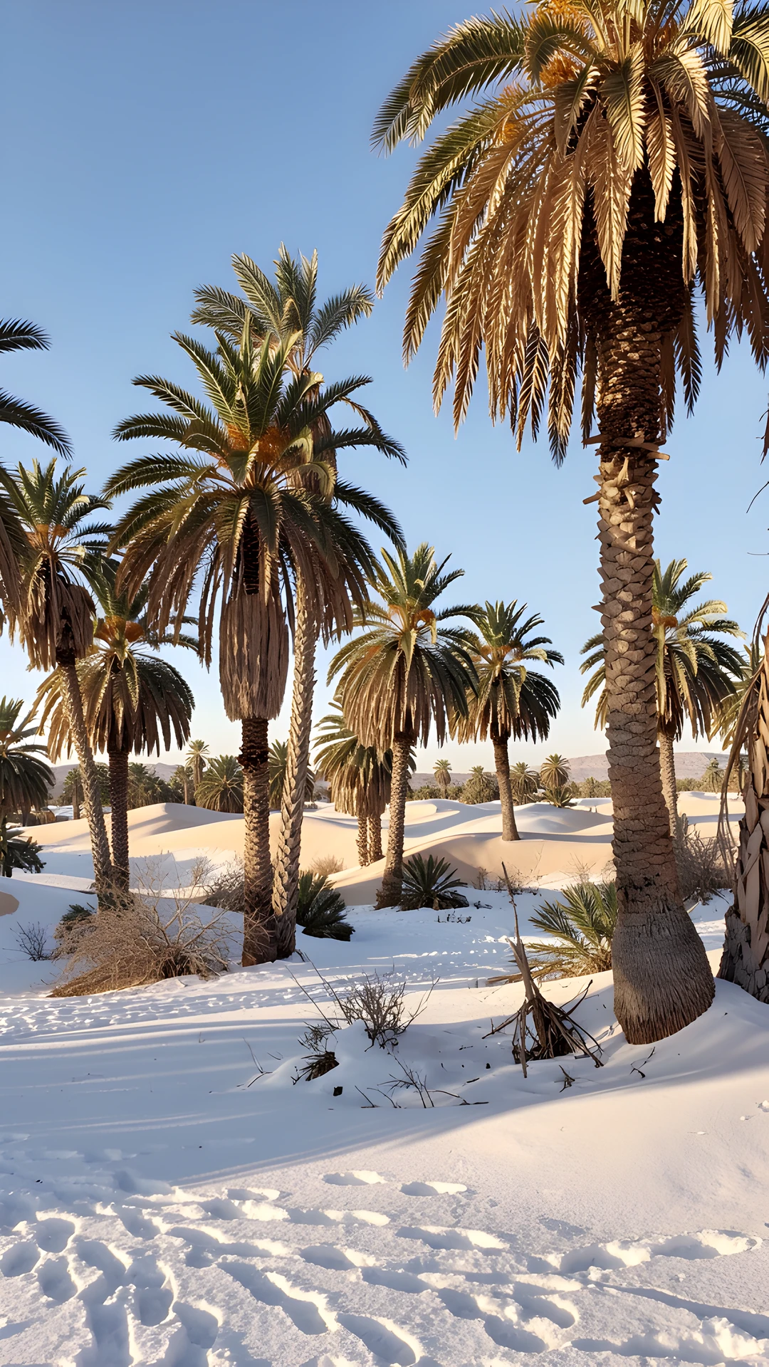 Frozen Palm Grove