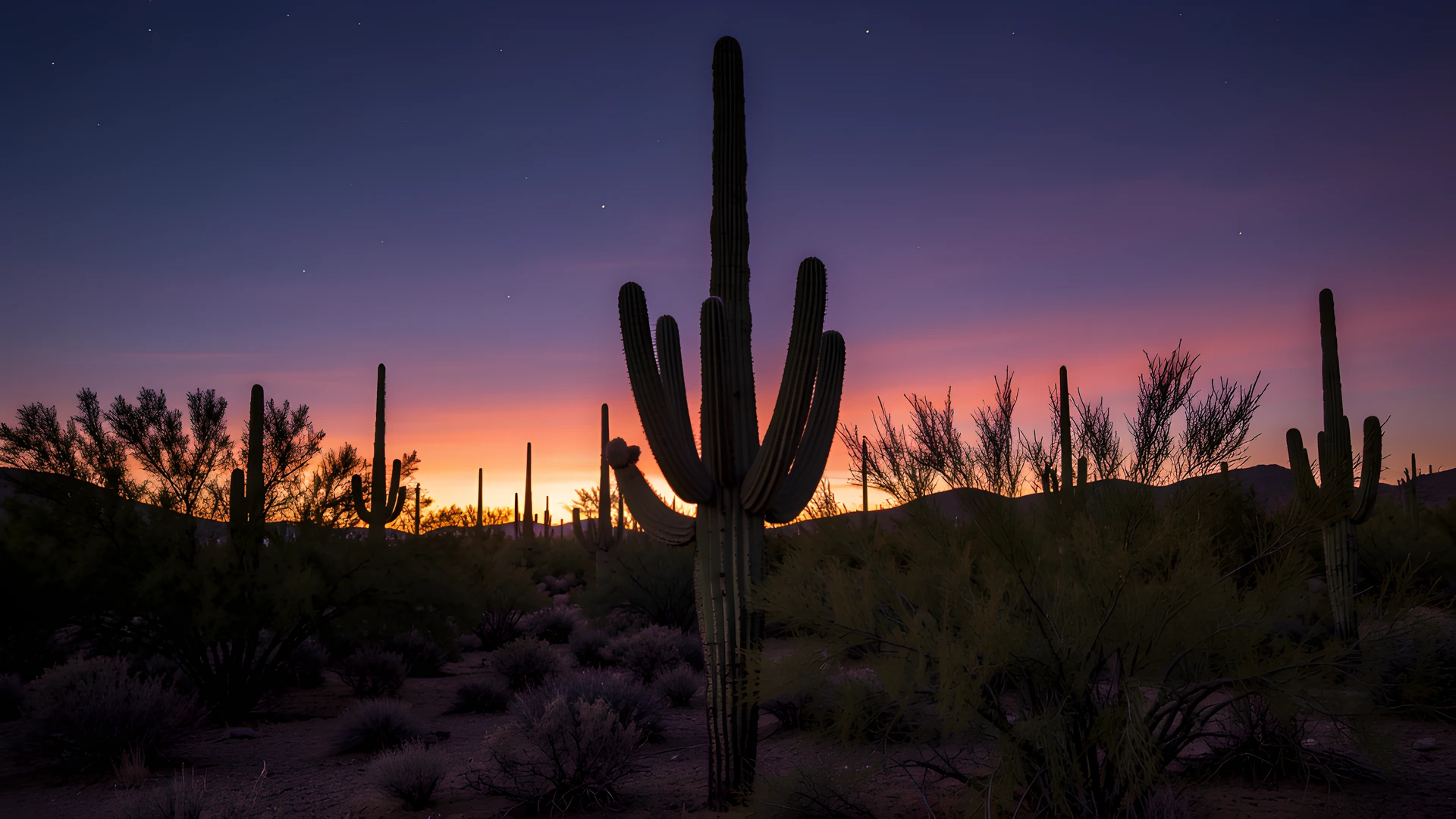 Saguaro Twilight Sky