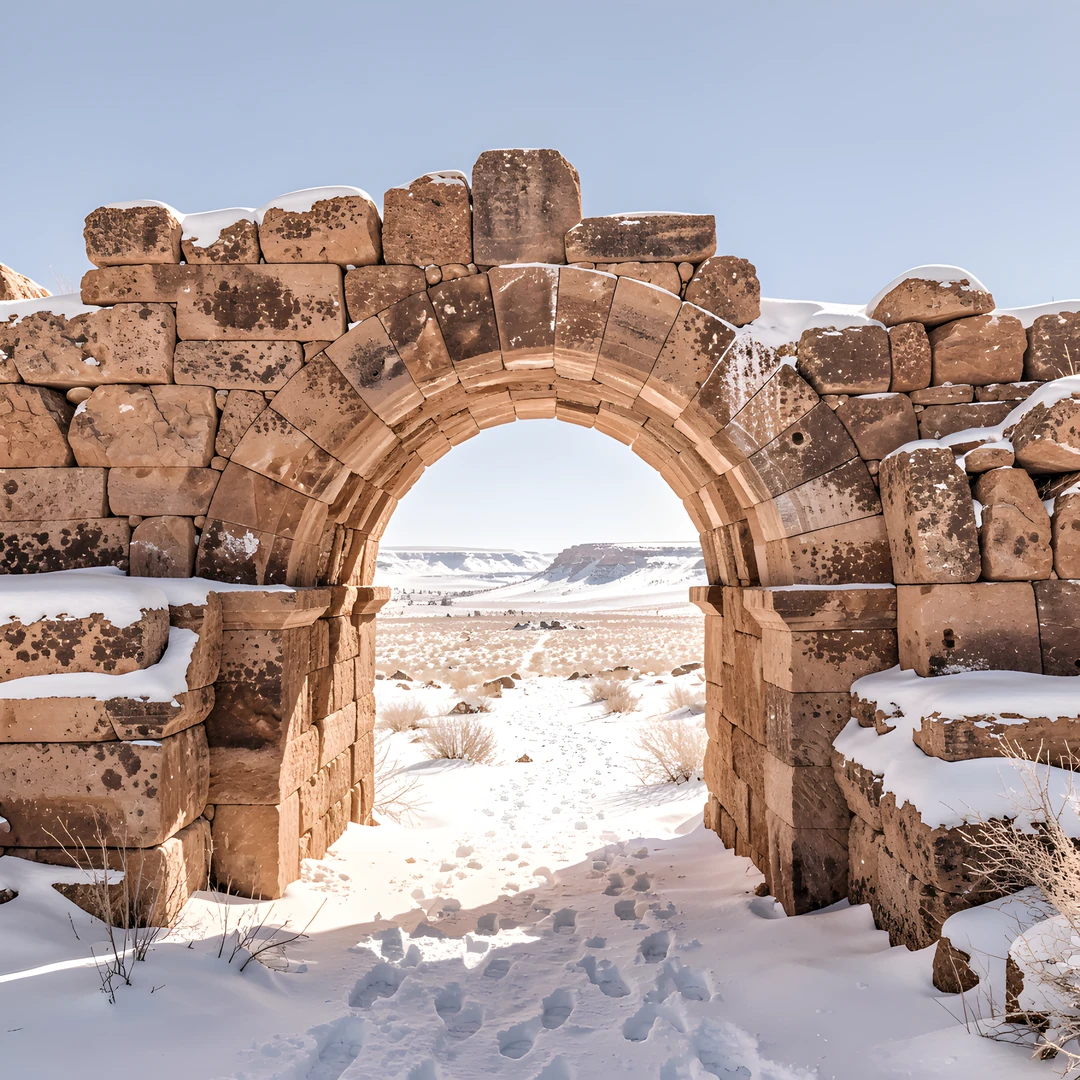 Frozen Desert Landscape