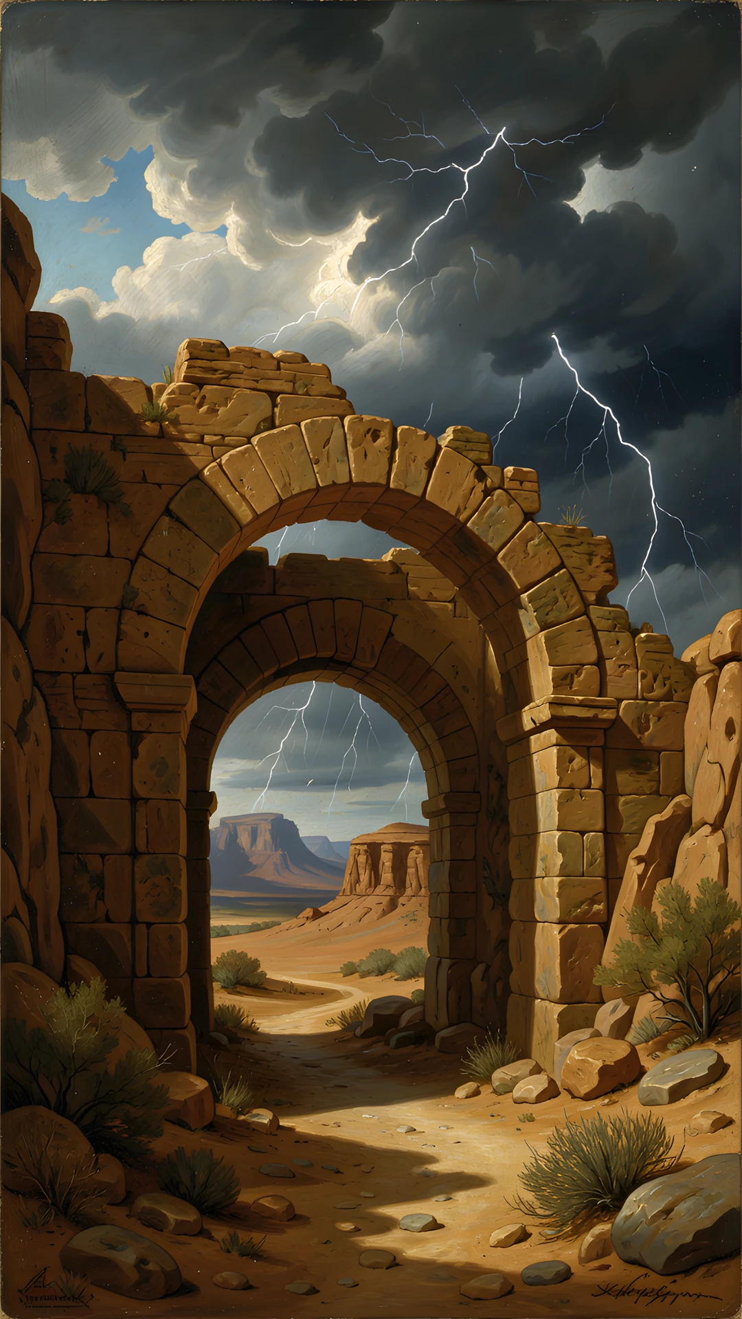 Stormy Desert Landscape