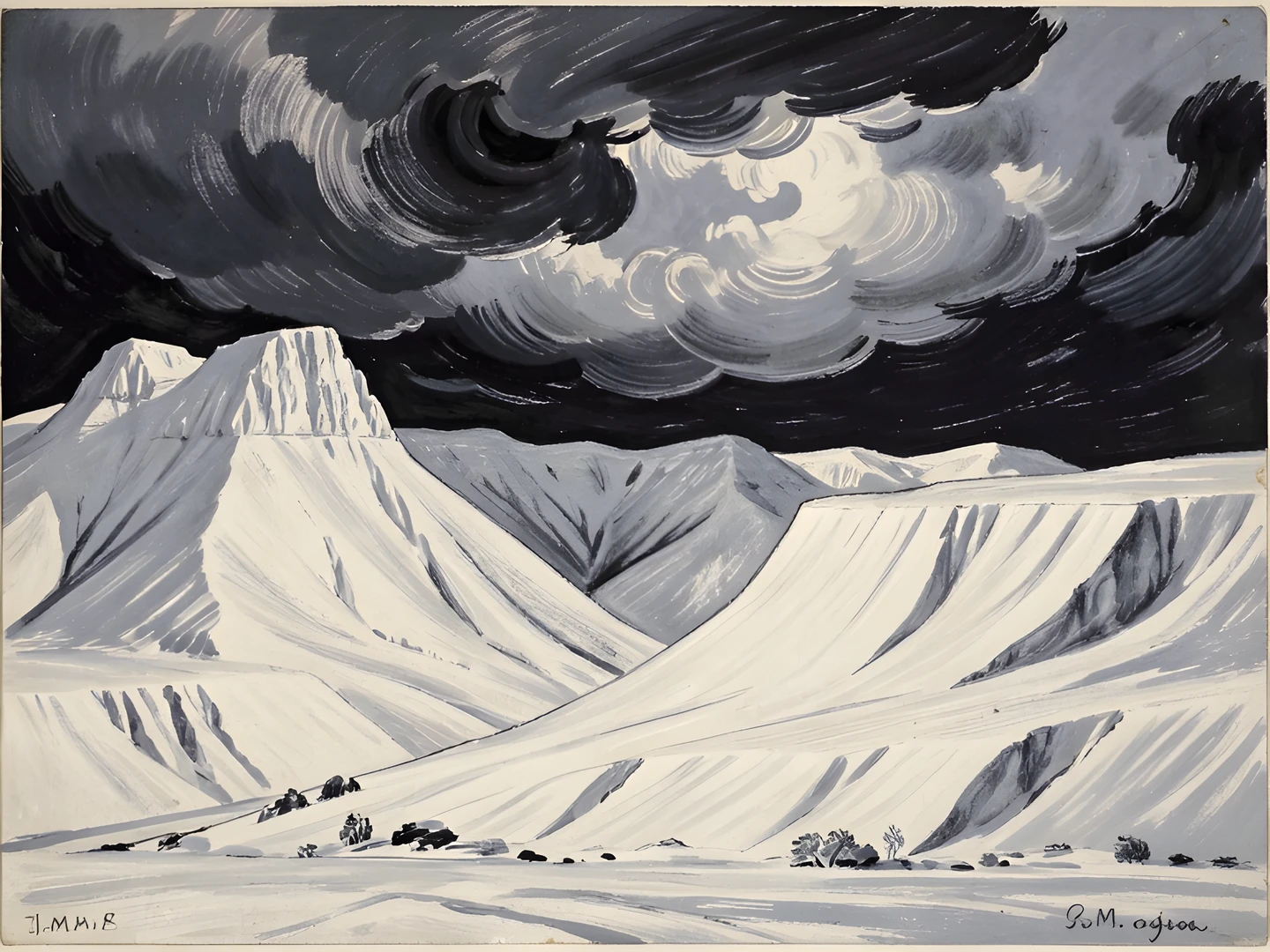 Flat Mountain Landscape