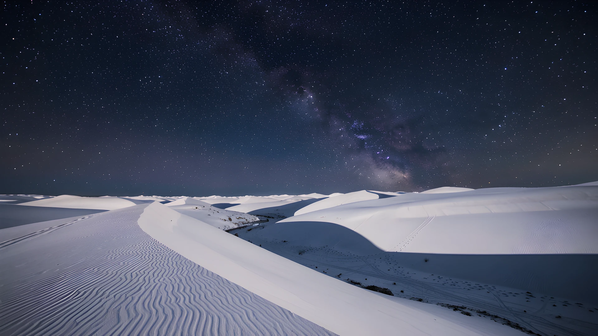 Snowy Desert Night