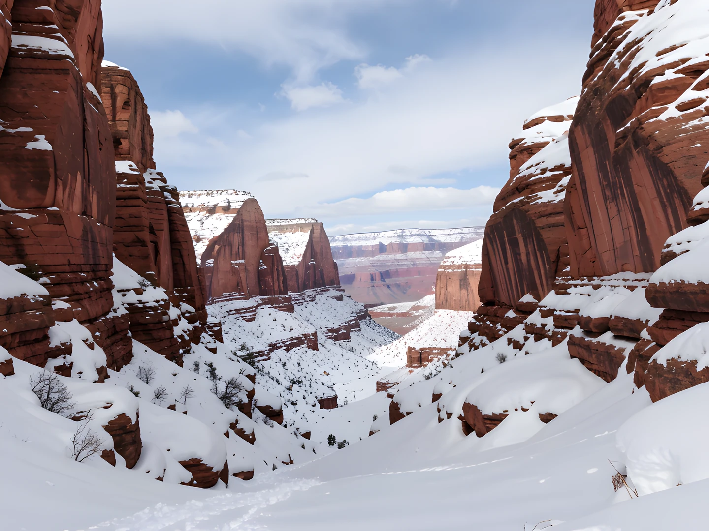Snowy Mountain Landscape