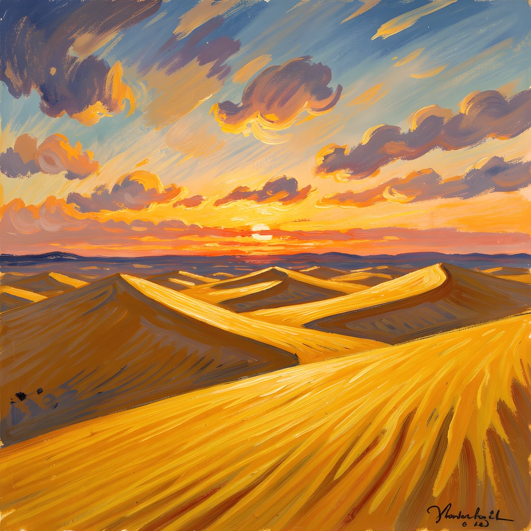 Desert Golden Sunset