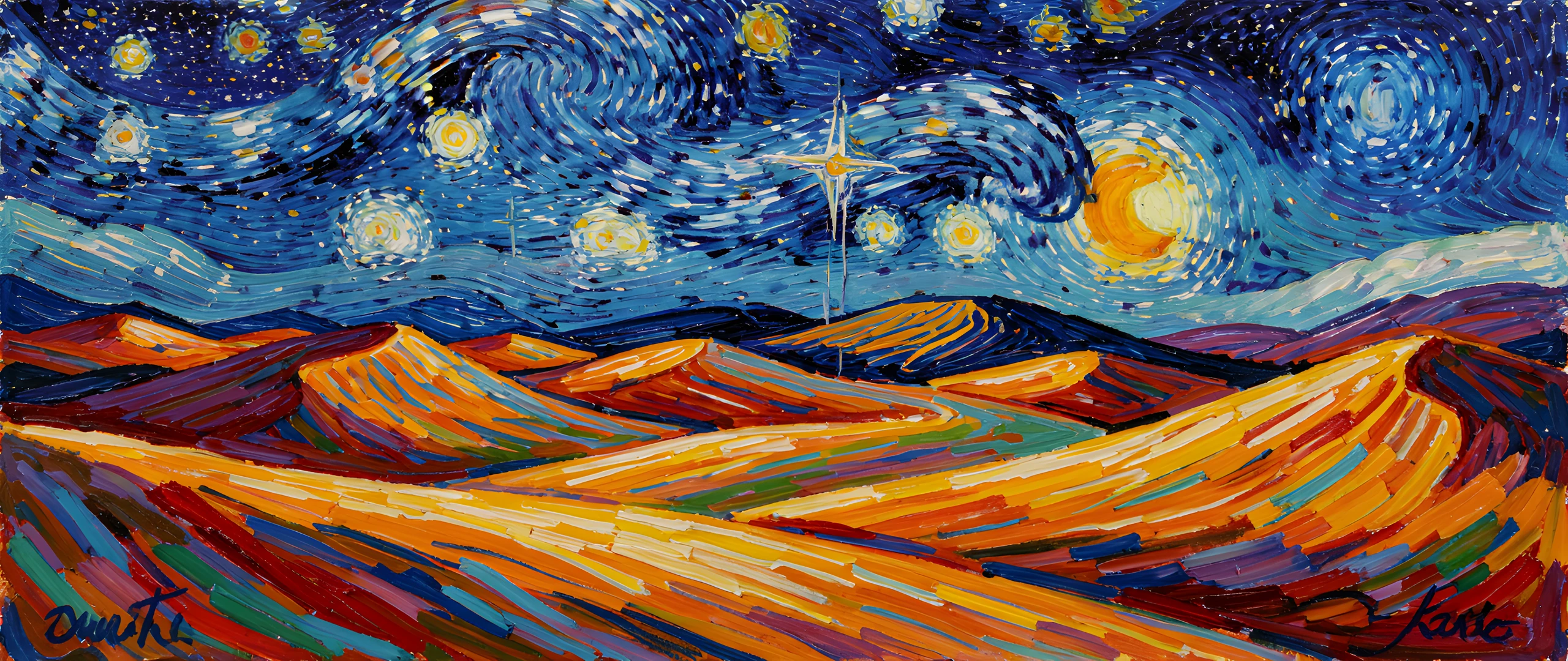 Impressionist Desert Night