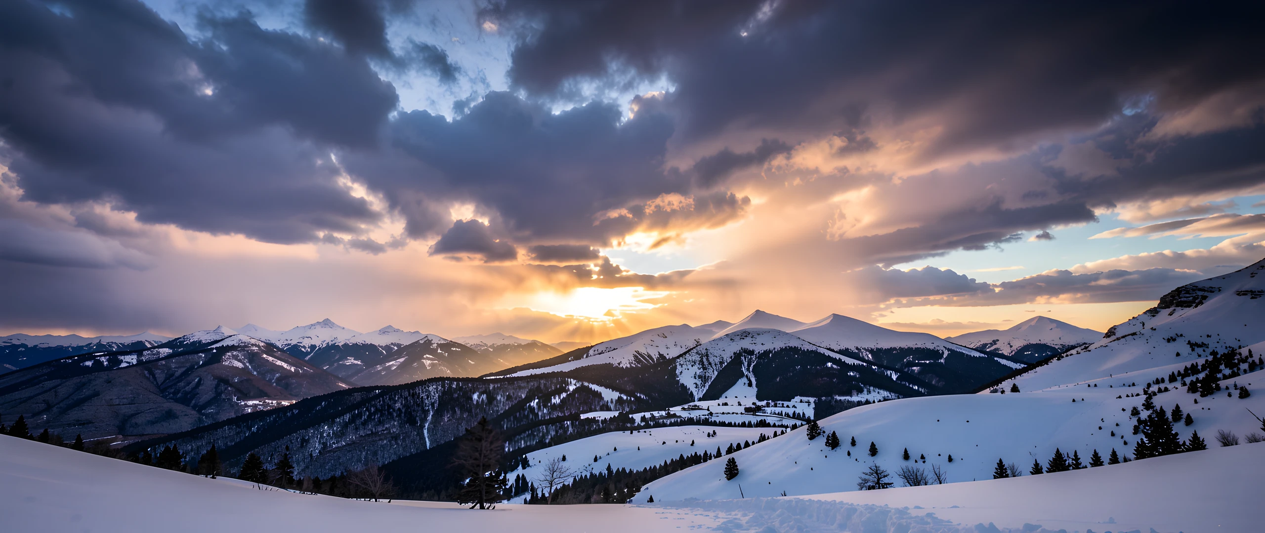 Frozen Desert Sunset