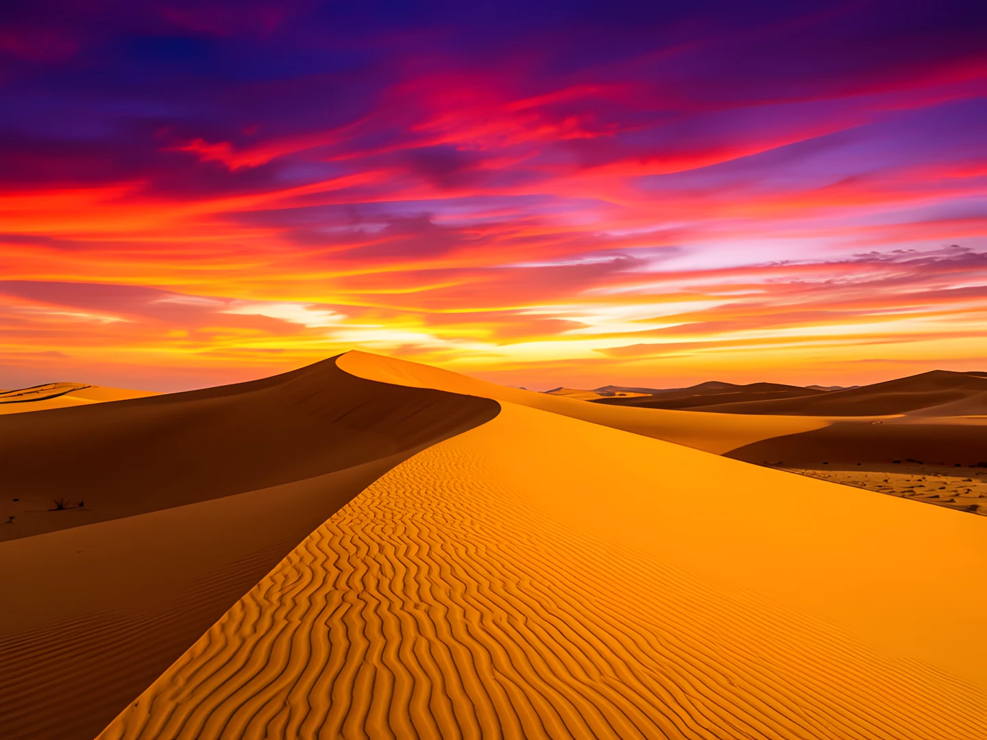 Golden Desert Dusk