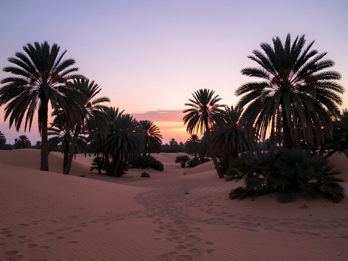 Desert Sunset Palms