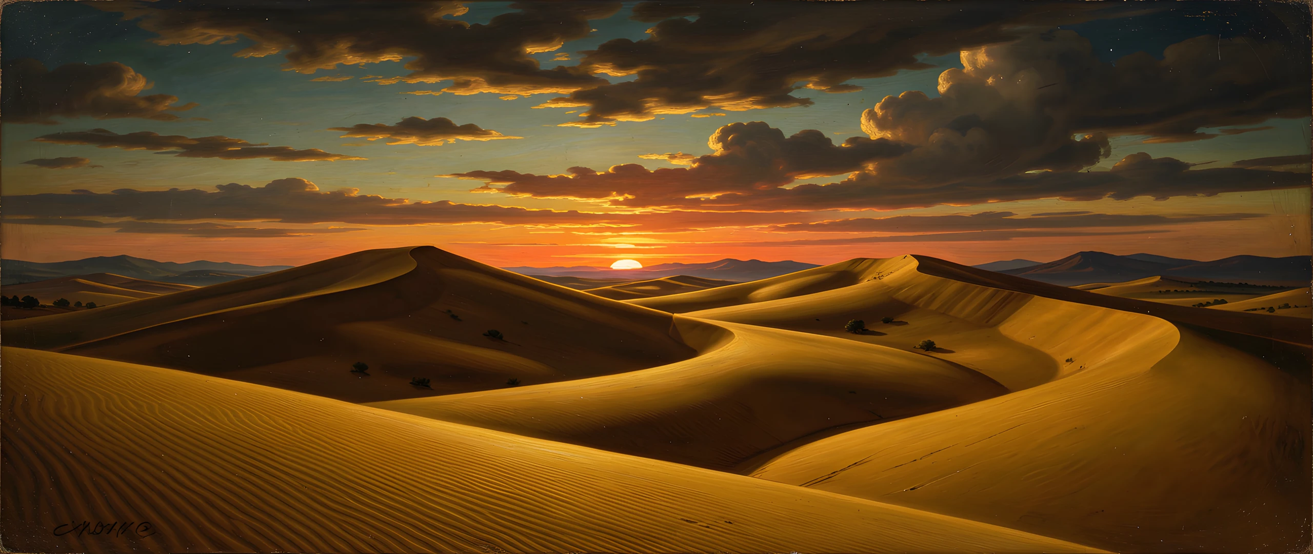 Golden Desert Sunset